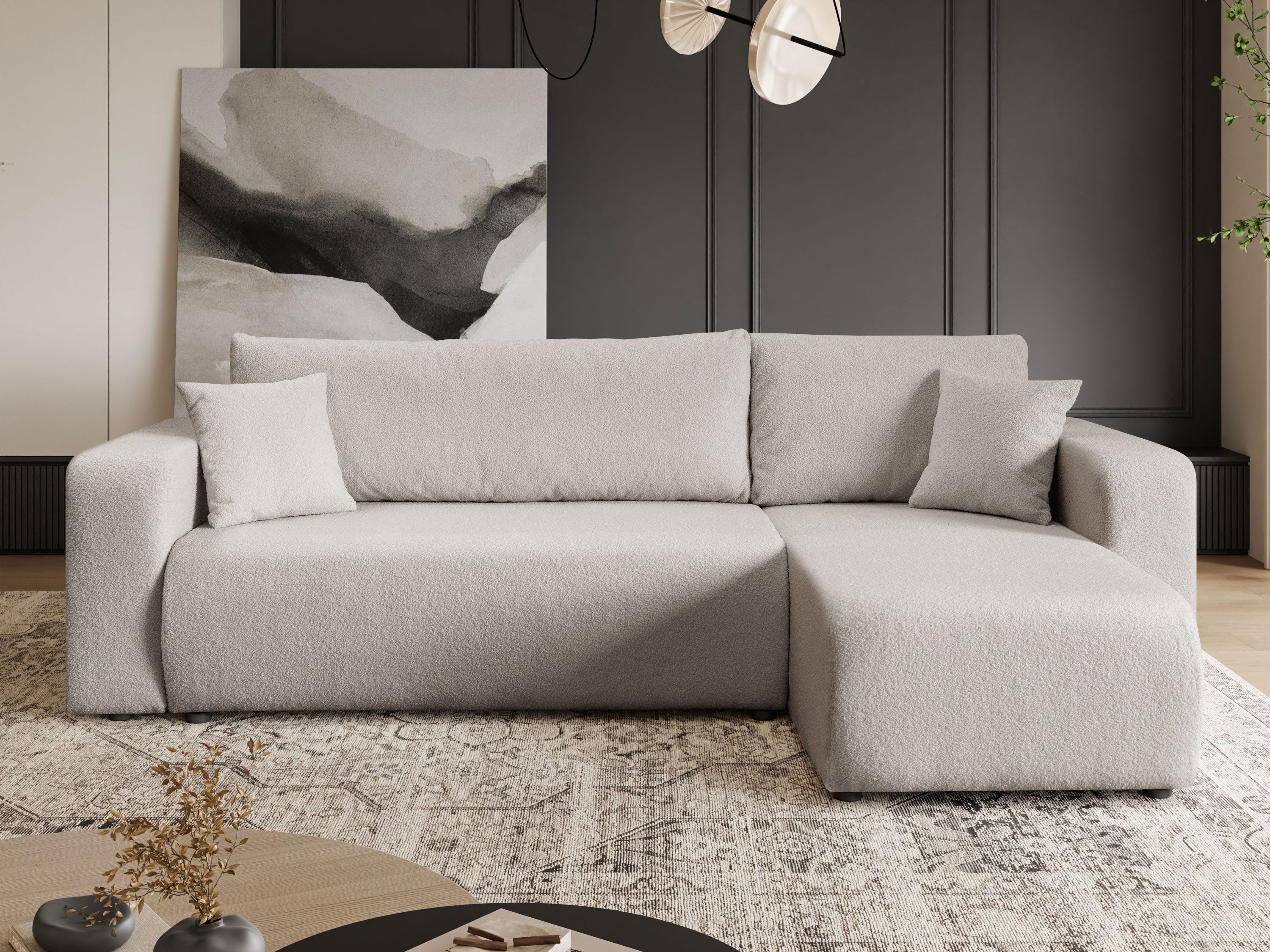Lookway Ecksofa VESPO L – Moderne Wohnlandschaft in L-Form mit Schlaffunktion, 267x83x143 cm