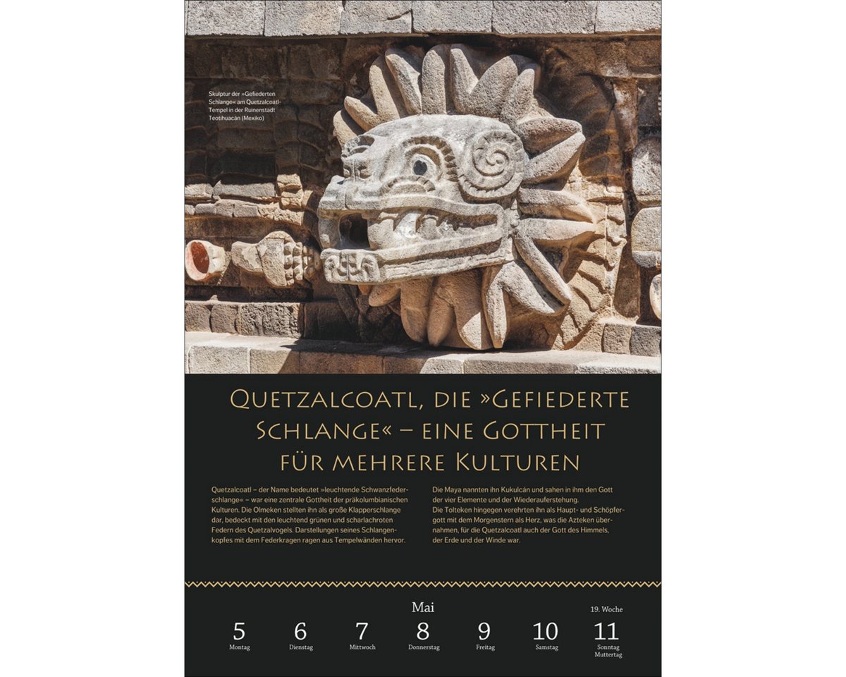 Thumbnail - Wandkalender Spiegel Geschichte. Inka, Maya und Azteken Wochen-Kalender 2025.