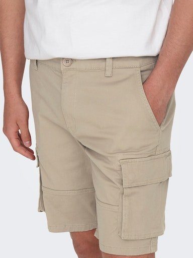 ONLY & SONS Cargoshorts SHORTS chinchilla CAM STAGE CARGO