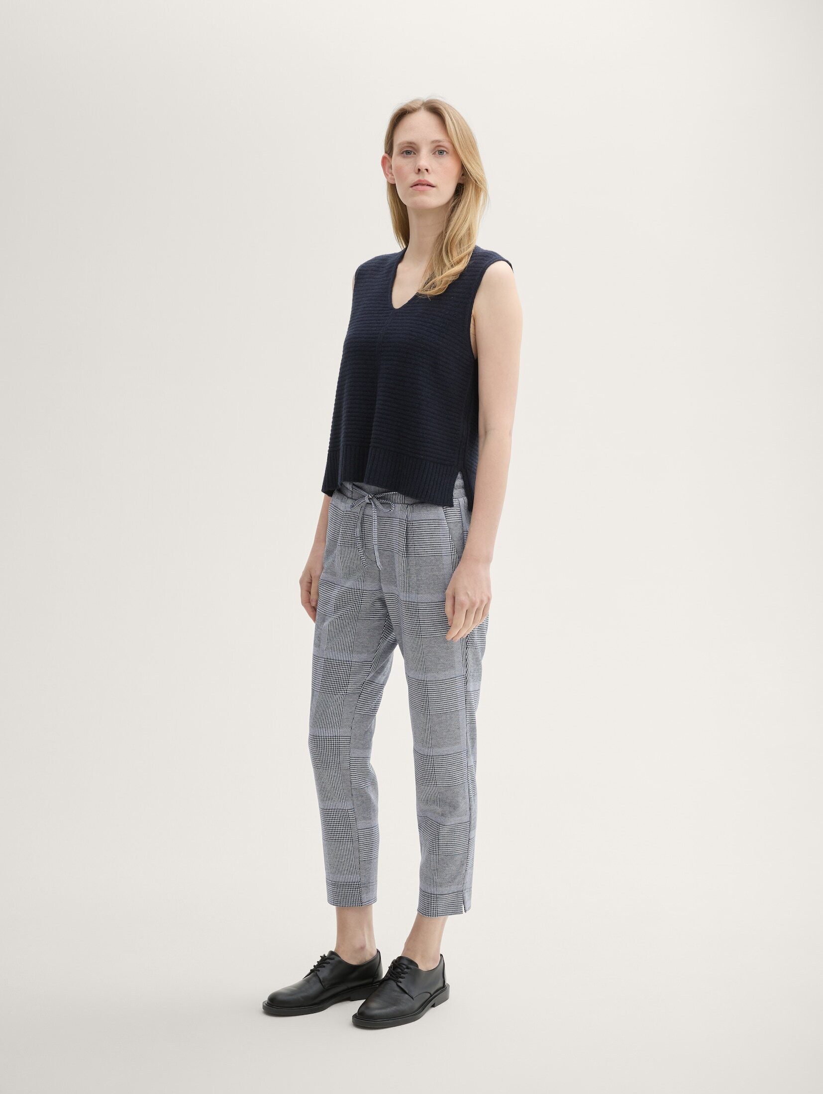 TOM TAILOR 7/8-Hose Hosen & Chino Loose Fit Hose im Karomuster günstig online kaufen