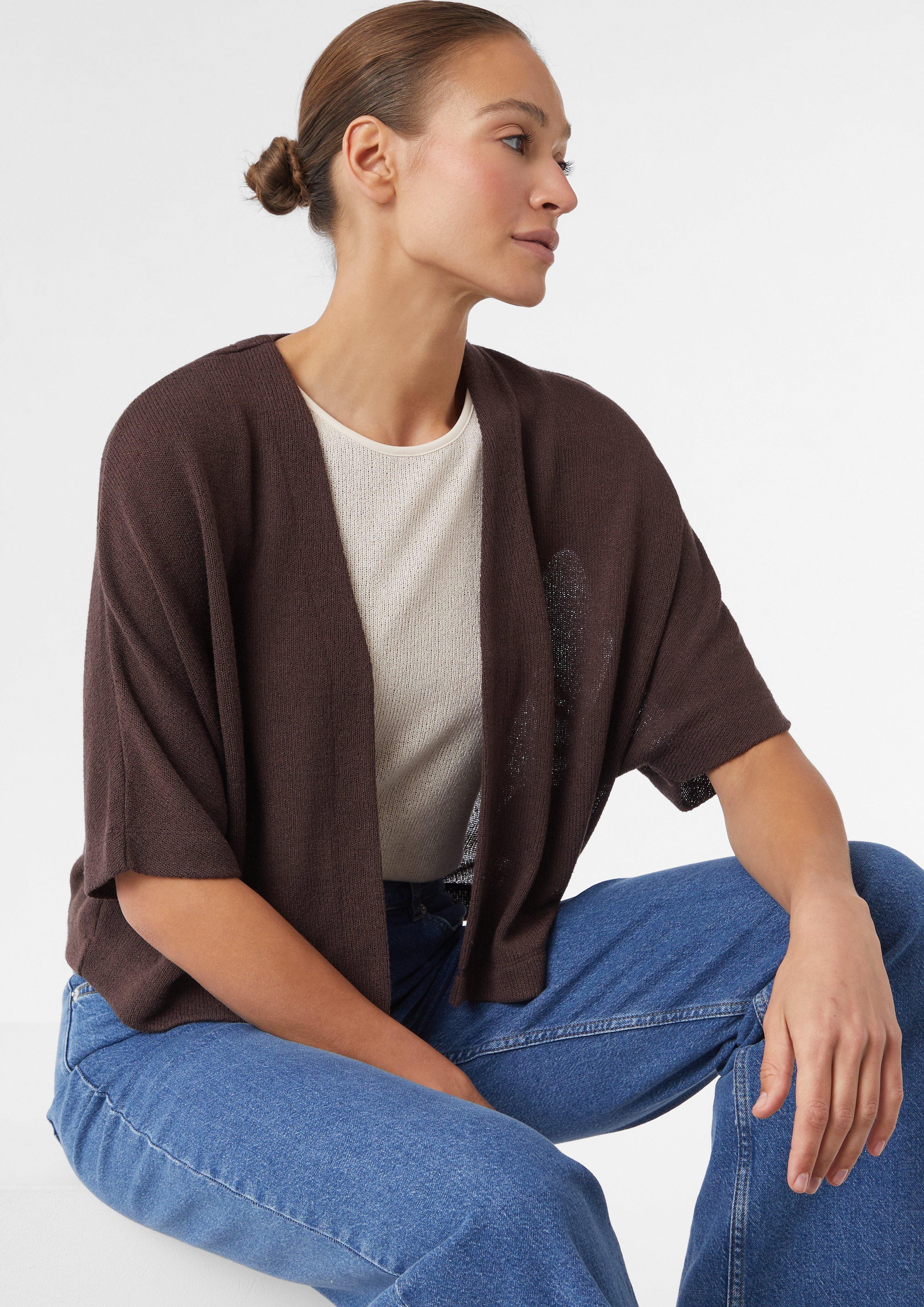 comma casual identity Kurzarmshirt Kurzer Strickcardigan günstig online kaufen