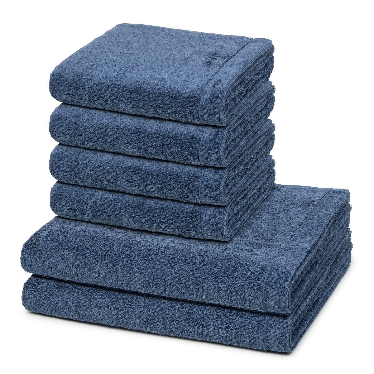 Cawö Handtuch Set Lifestyle, Walkfrottee (Spar-Set, 6-St), 4 X Handtuch 2 X Duschtuch im Set - Baumwolle - Saugstark