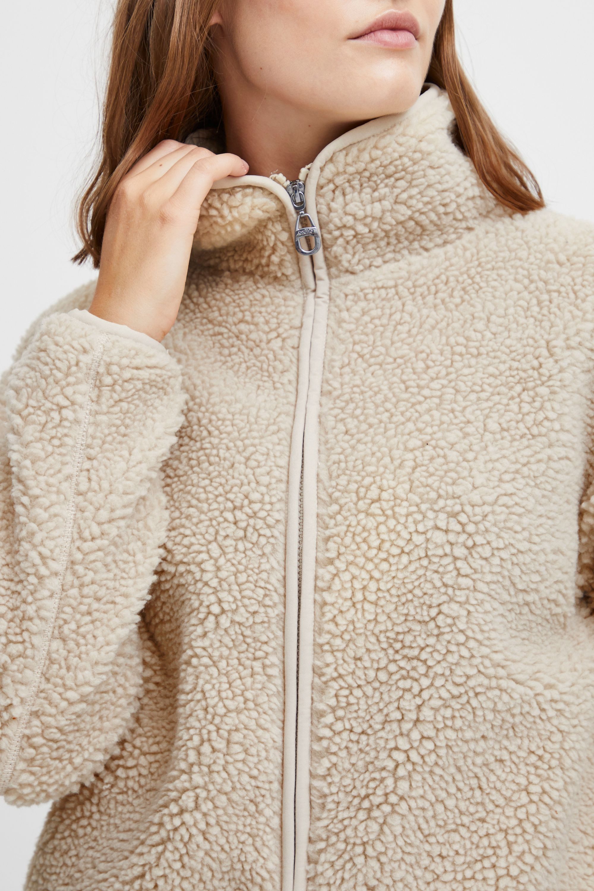 OXMO Plüschjacke OXTonje Kuschelige Teddyjacke mit Stehkragen – Bild 4 von 5
