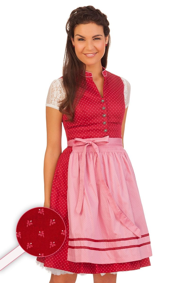 MARJO Dirndl Retro Dirndl 2tlg. - DORITA - rot mehr