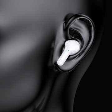 DOPWii Kabelloses Bluetooth 5.3 In-Ear-Headset, Mikrofon-Headset Bluetooth-Kopfhörer (mit Geräuschunterdrückung, IP7 wasserdicht, Touch Control, Schwarz)