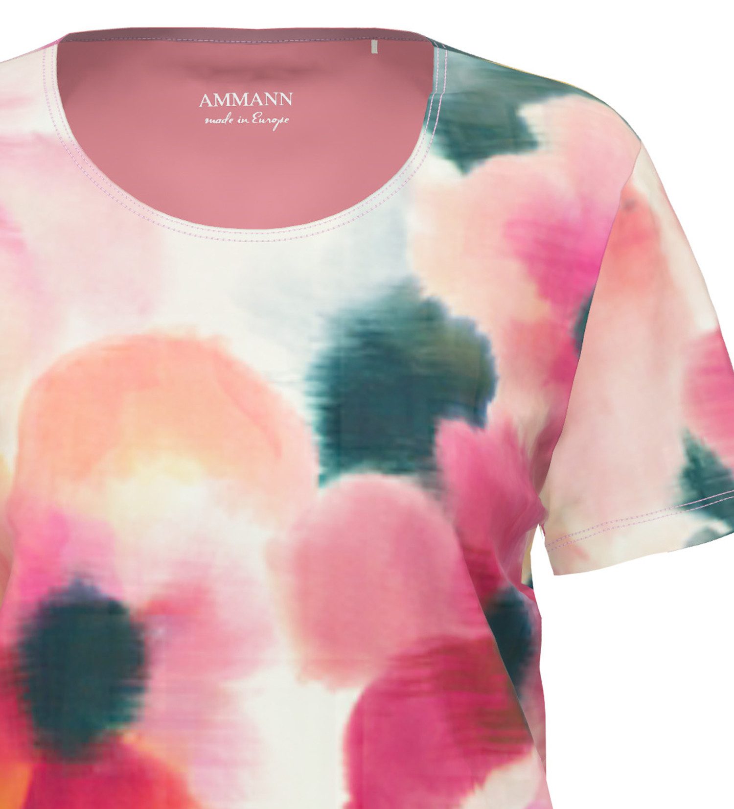 Ammann Schlafanzug Beetroot (Set, 2 tlg., 2-teilig) Damen Pyjama 3/4 Hose Kurzarm Baumwolle-Modal-Mix Sommer