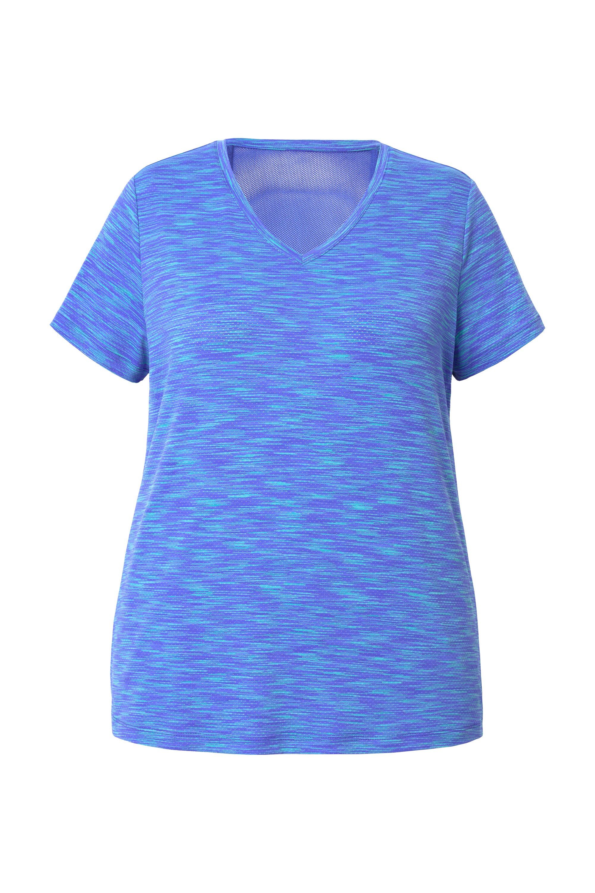 Ulla Popken T-Shirt Funktionsshirt Reflektorpipings V-Ausschnitt günstig online kaufen