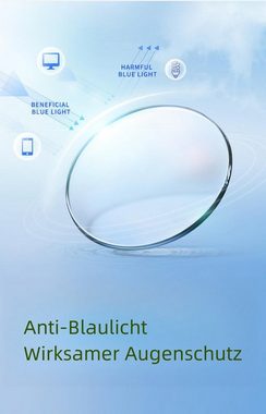 PACIEA Brille Anti Blaulicht Oversized Transparent PC Gaming UV Schutz Damen Herren