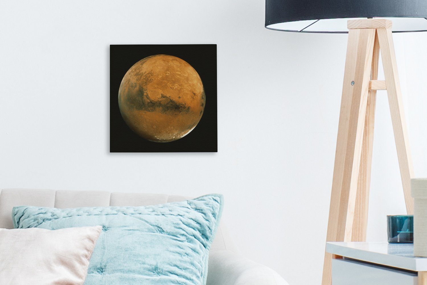 dunklen Leinwand Schlafzimmer Mars St), Bilder Wohnzimmer für (1 einem Leinwandbild an OneMillionCanvasses® Himmel,