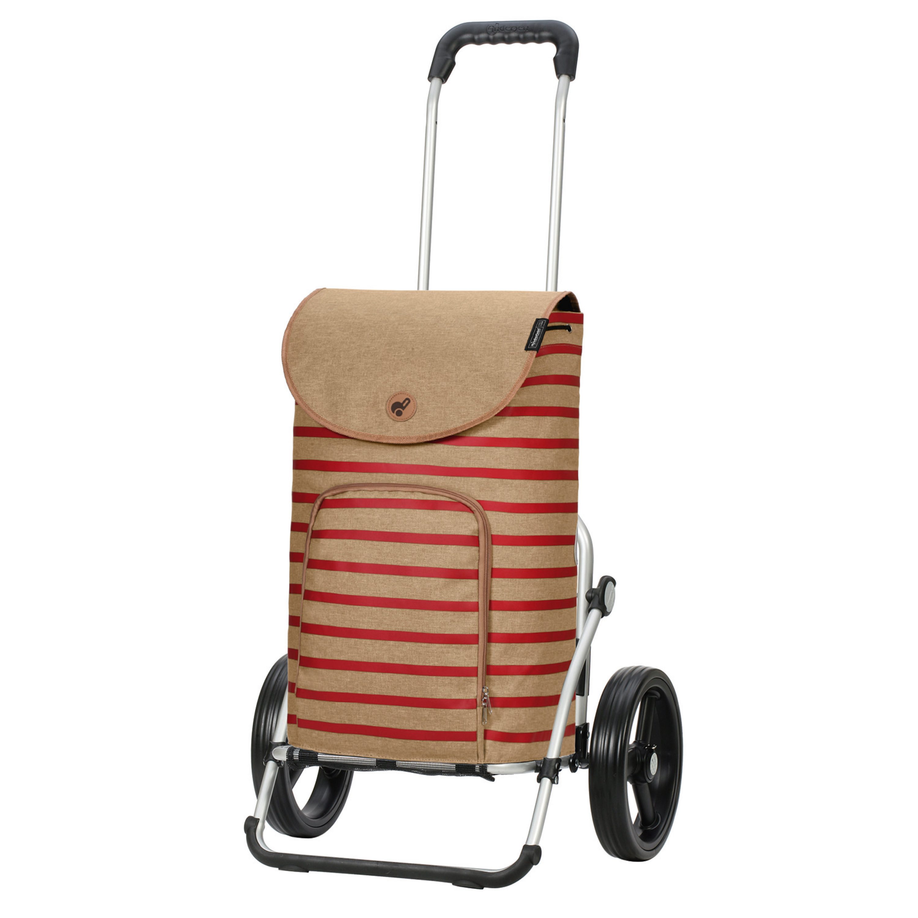 Andersen Einkaufstrolley Royal Shopper Eske rot, klappbare Ladefläche, belastbar bis 50kg, wasserabweisend