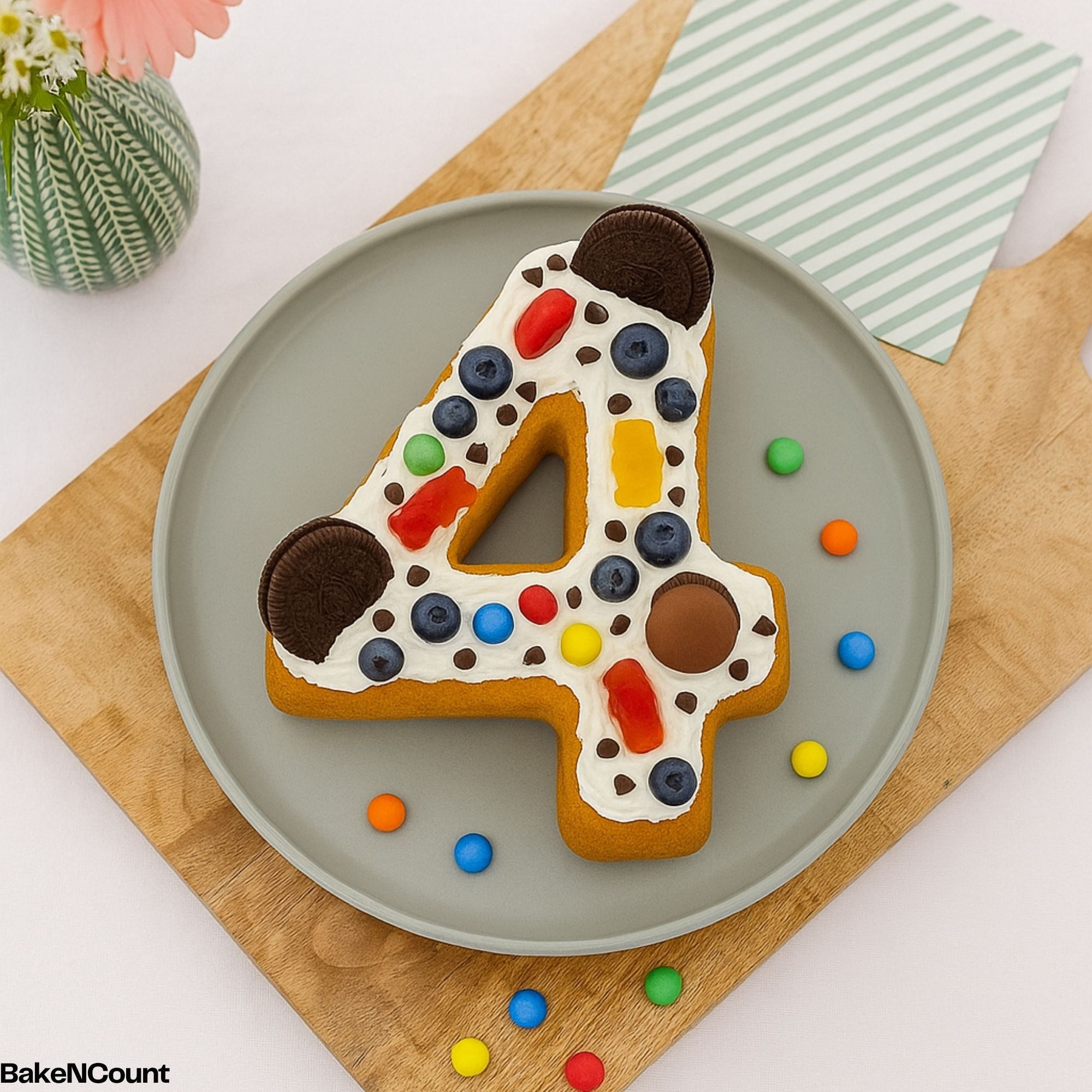 BakeNCount Backform BakeNCount Kuchen Backformen-Set Zahlen, extra Groß, aus Silikon