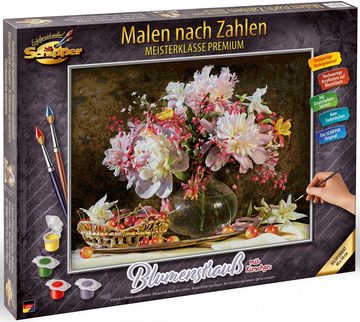 Schipper Malen nach Zahlen Meisterklasse Premium - Blumenstrauß mit Kirschen, Made in Germany