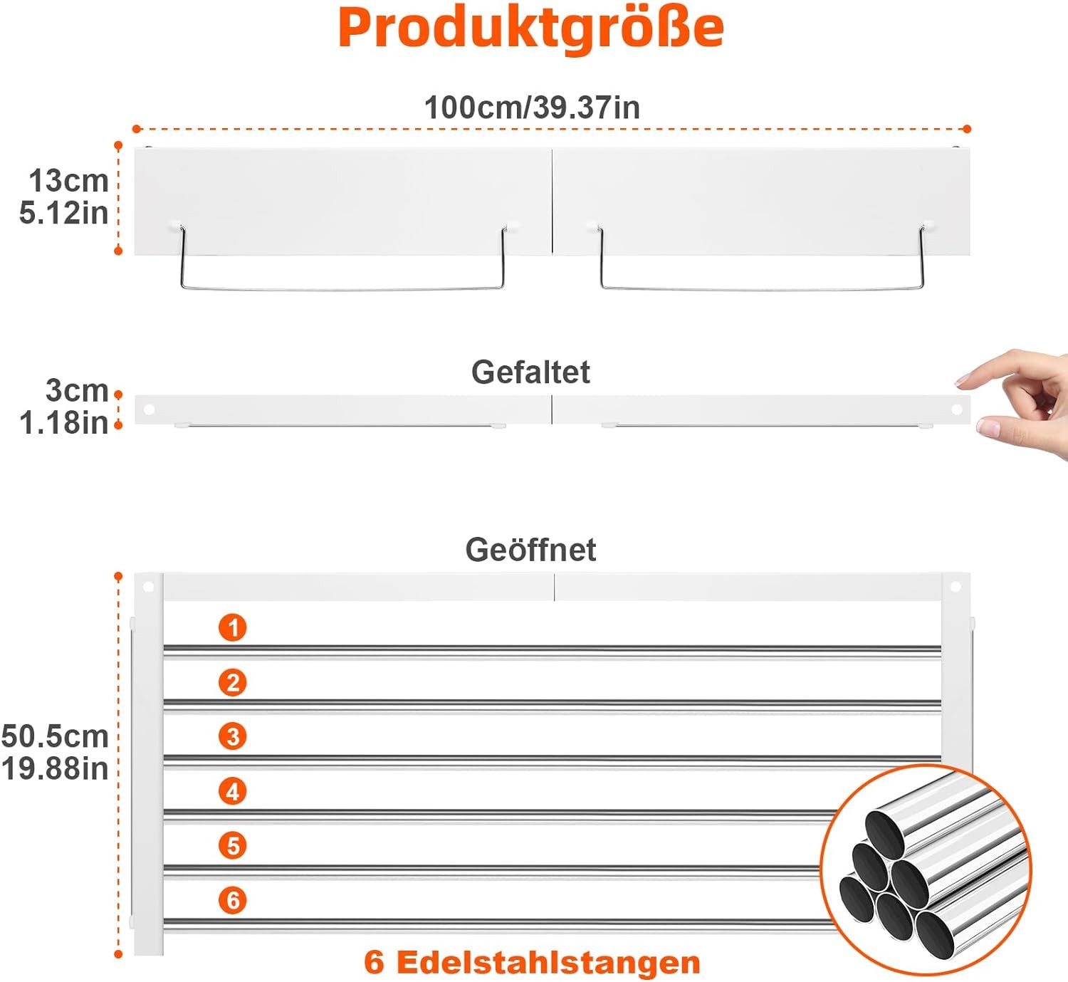 PRIISF Flügelwäschetrockner Wandtrockner Heizkörper Wandwäschetrockner Wäsc günstig online kaufen