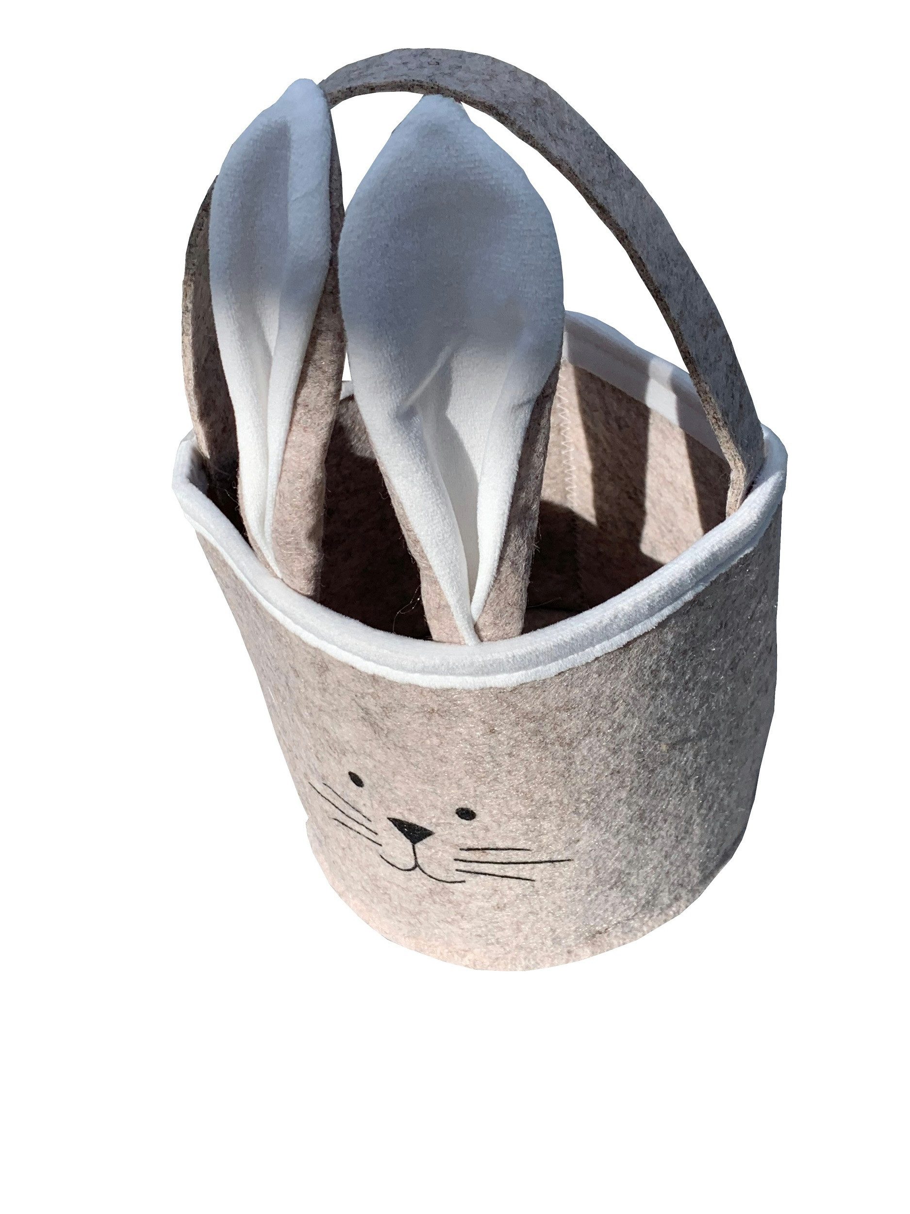 foolonli Osternest Osterkorb Filz Beige Hase Ostertasche Körbchen Ostern Geschenktasche