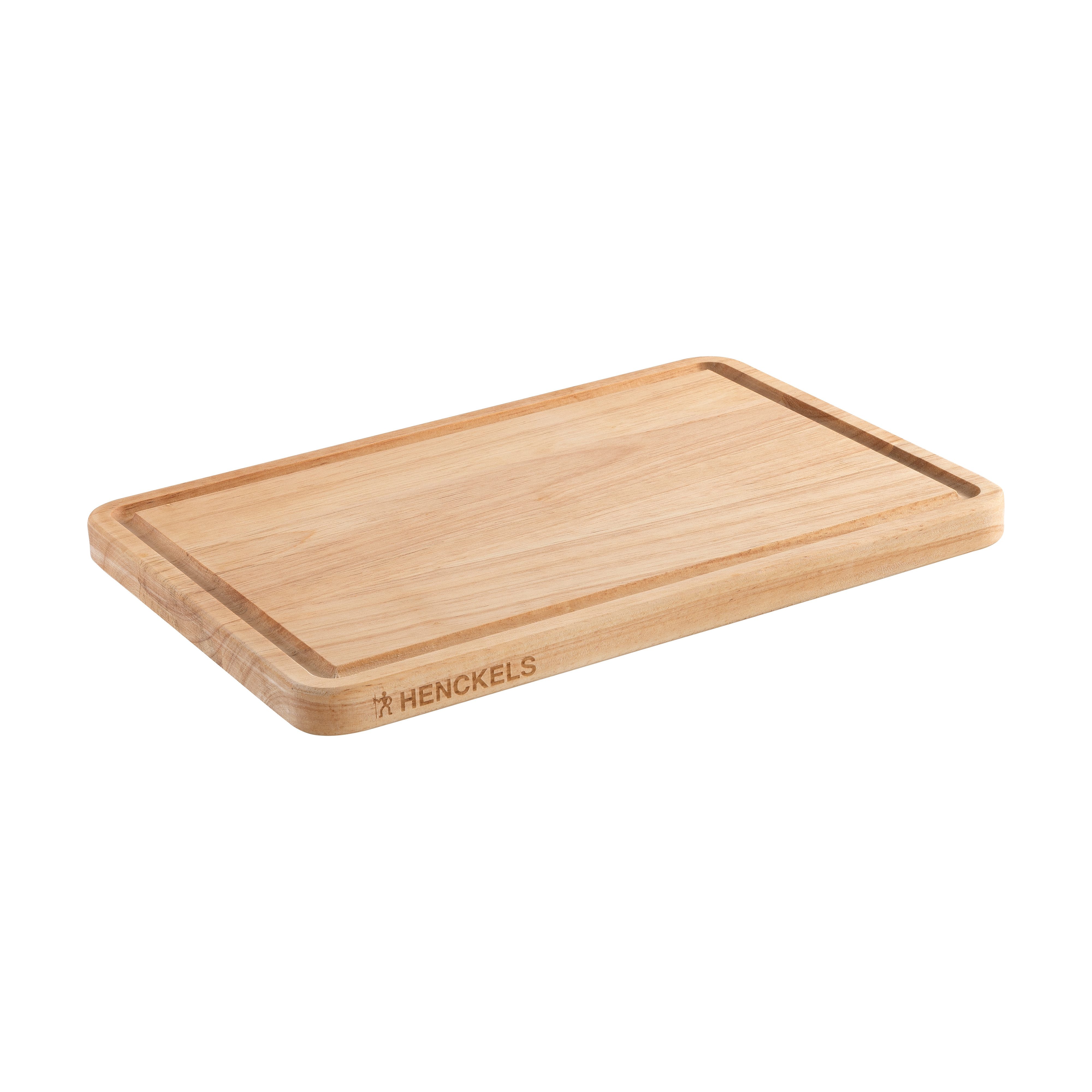 HENCKELS by ZWILLING Schneidebrett, Holzwerkstoff, (1-St), Kautschuk-Holz, Saftrille, klingenschonend