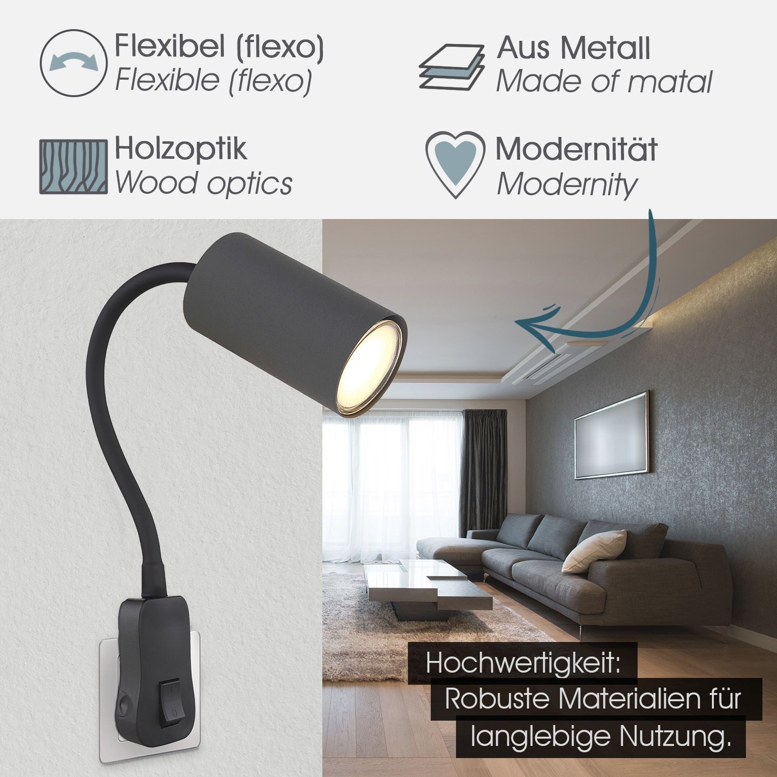 bmf-versand Wandleuchte Wandleuchten 2er Set Innen günstig online kaufen