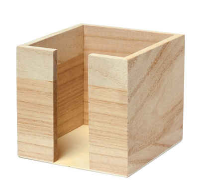 Zettelbox Holz Papier Halter Thuja Büro 