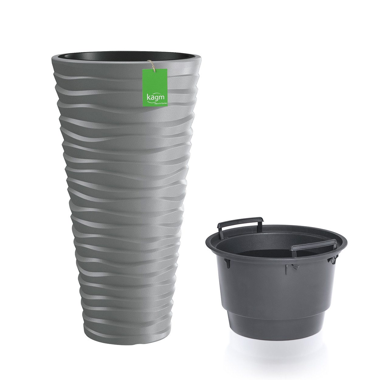 KAGM Pflanzkübel Blumenkübel Pflanzgefäß Wellen-Design 3D-Effekt günstig online kaufen