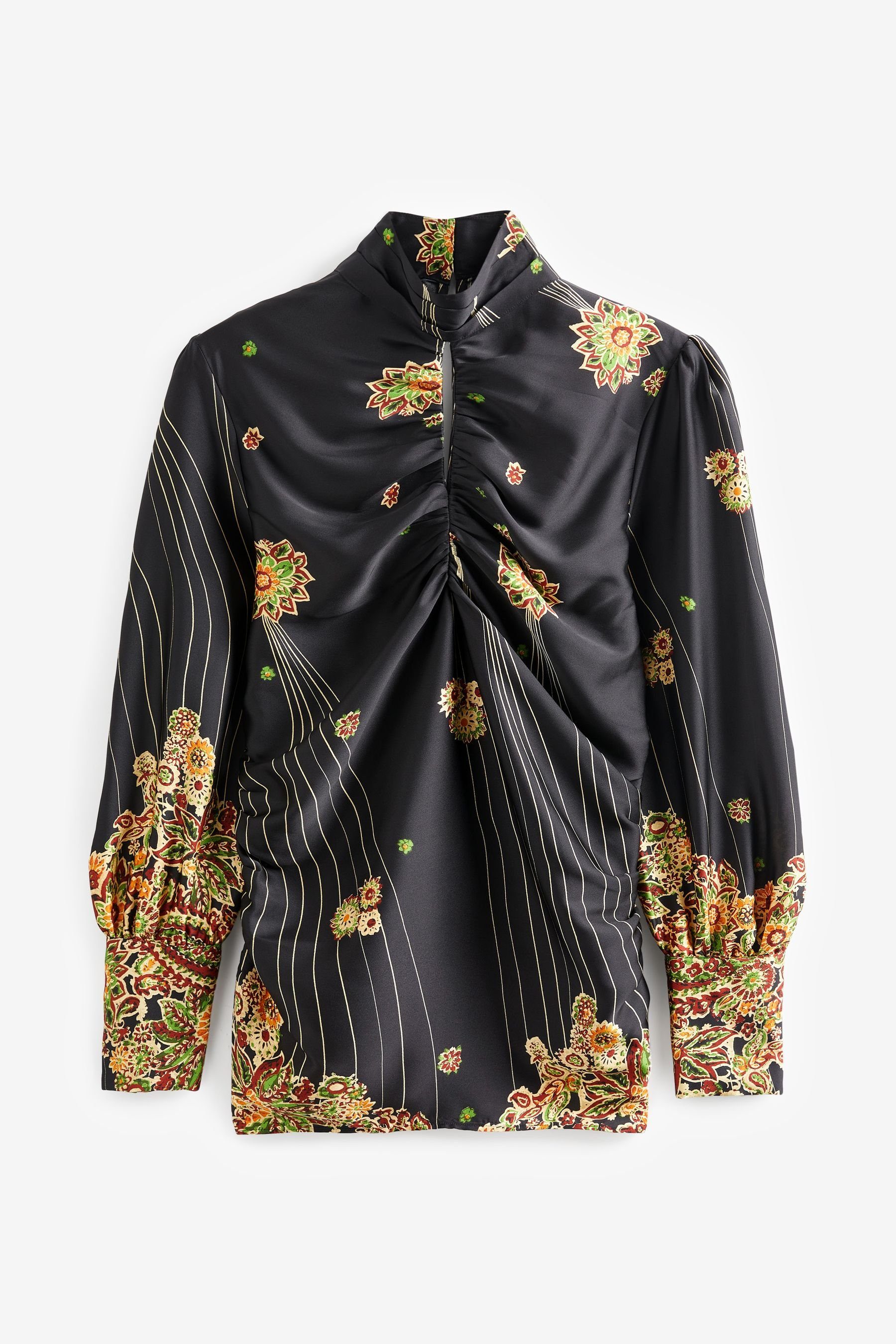 Langarmbluse Bluse mit Paisley-Muster