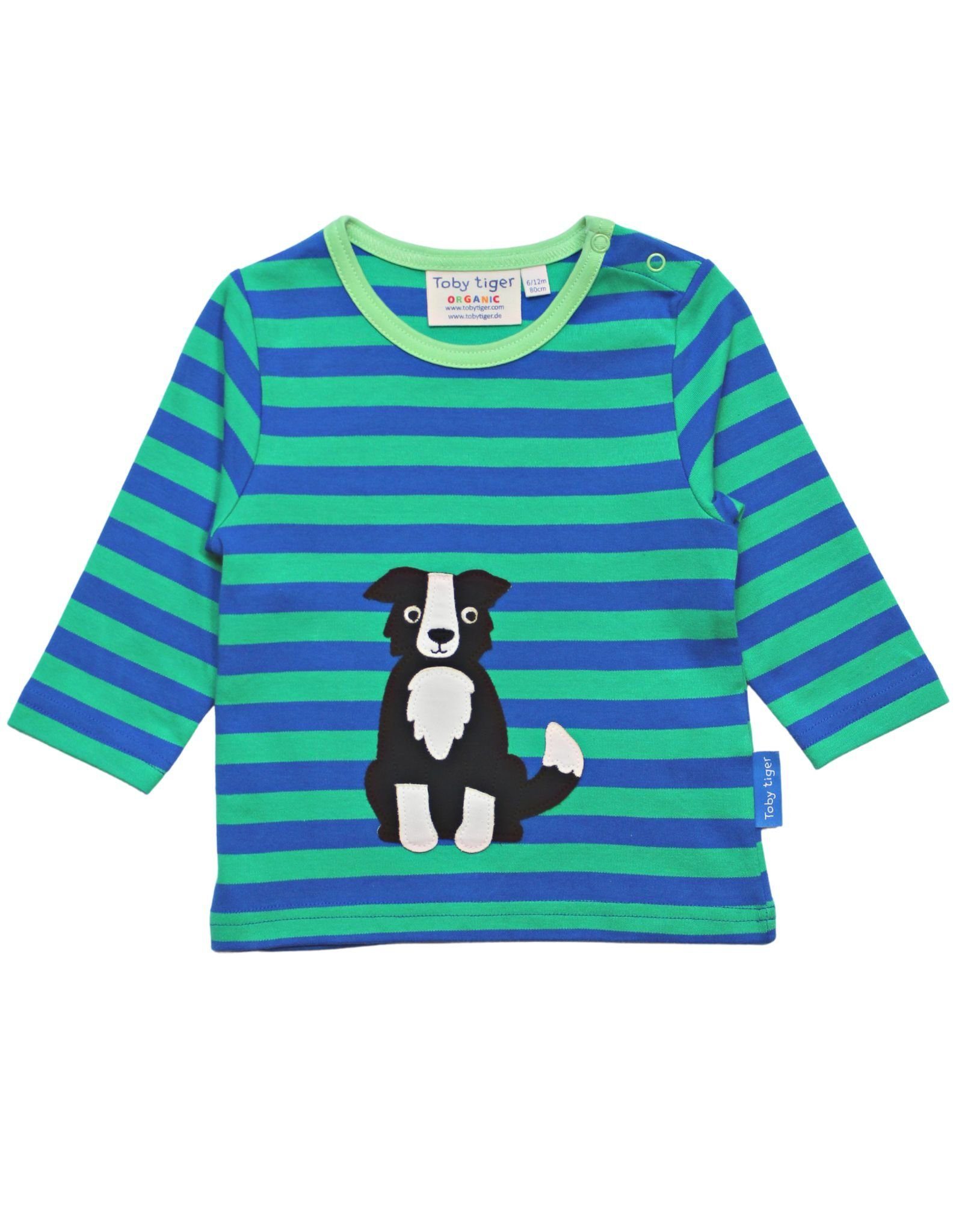Langarmshirt Langarmshirt mit Hunde Applikation