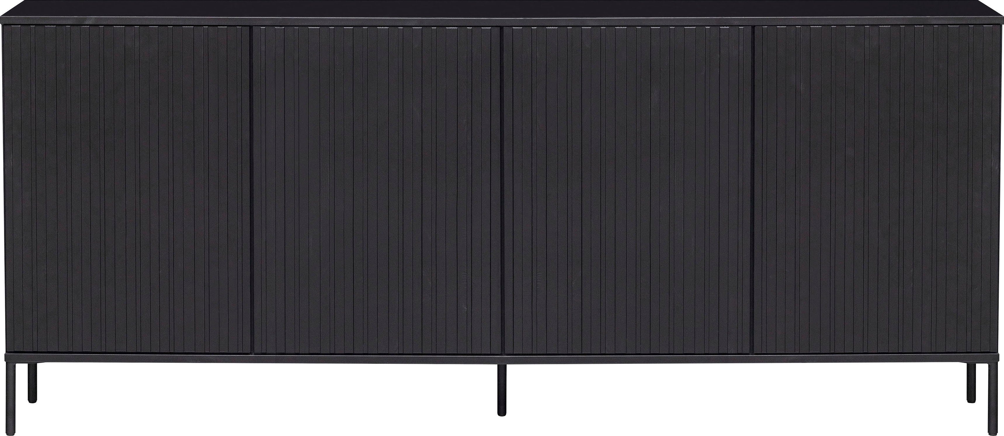 WOOOD Sideboard New Gravure, Kommode mit grafischen Relieftüren, H 85 cm x B 200 cm