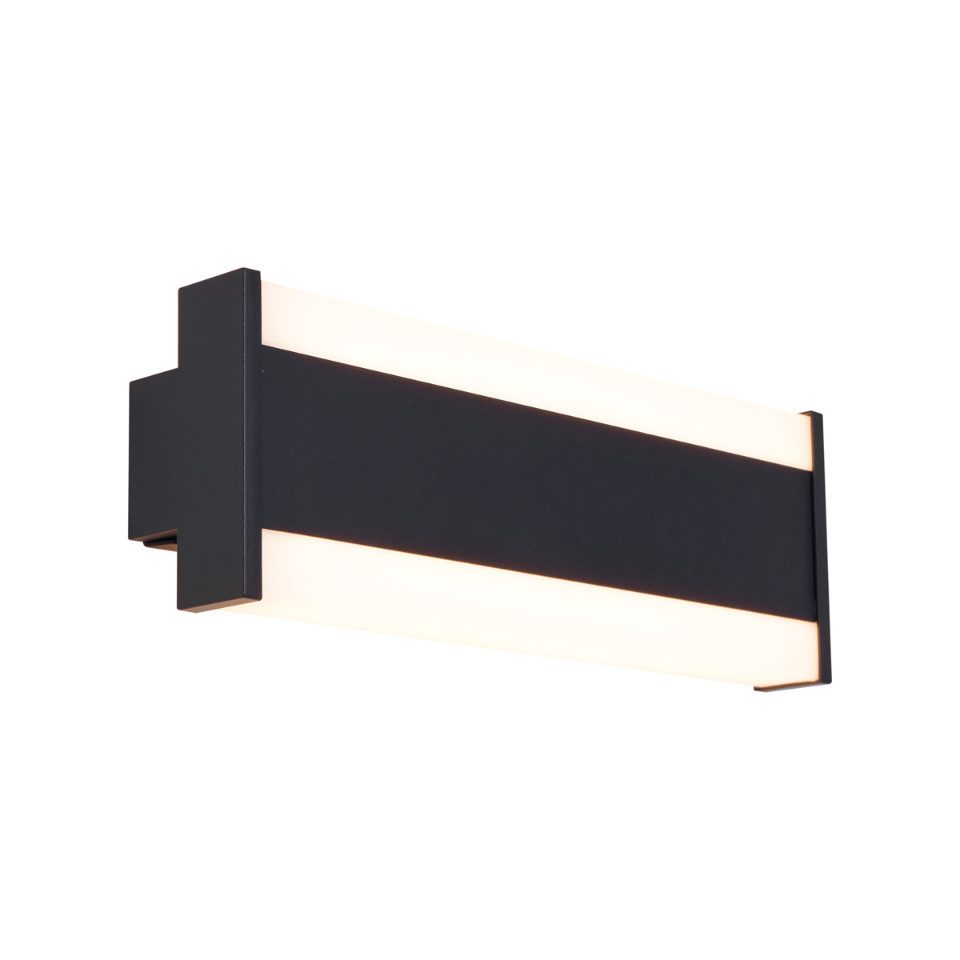 Qazqa Außen-Wandleuchte Vanya, LED fest integriert, Extra-Warmweiß, QAZQA Außen Wand­leuchte, integrated, Schwarz, Stahl, Modern