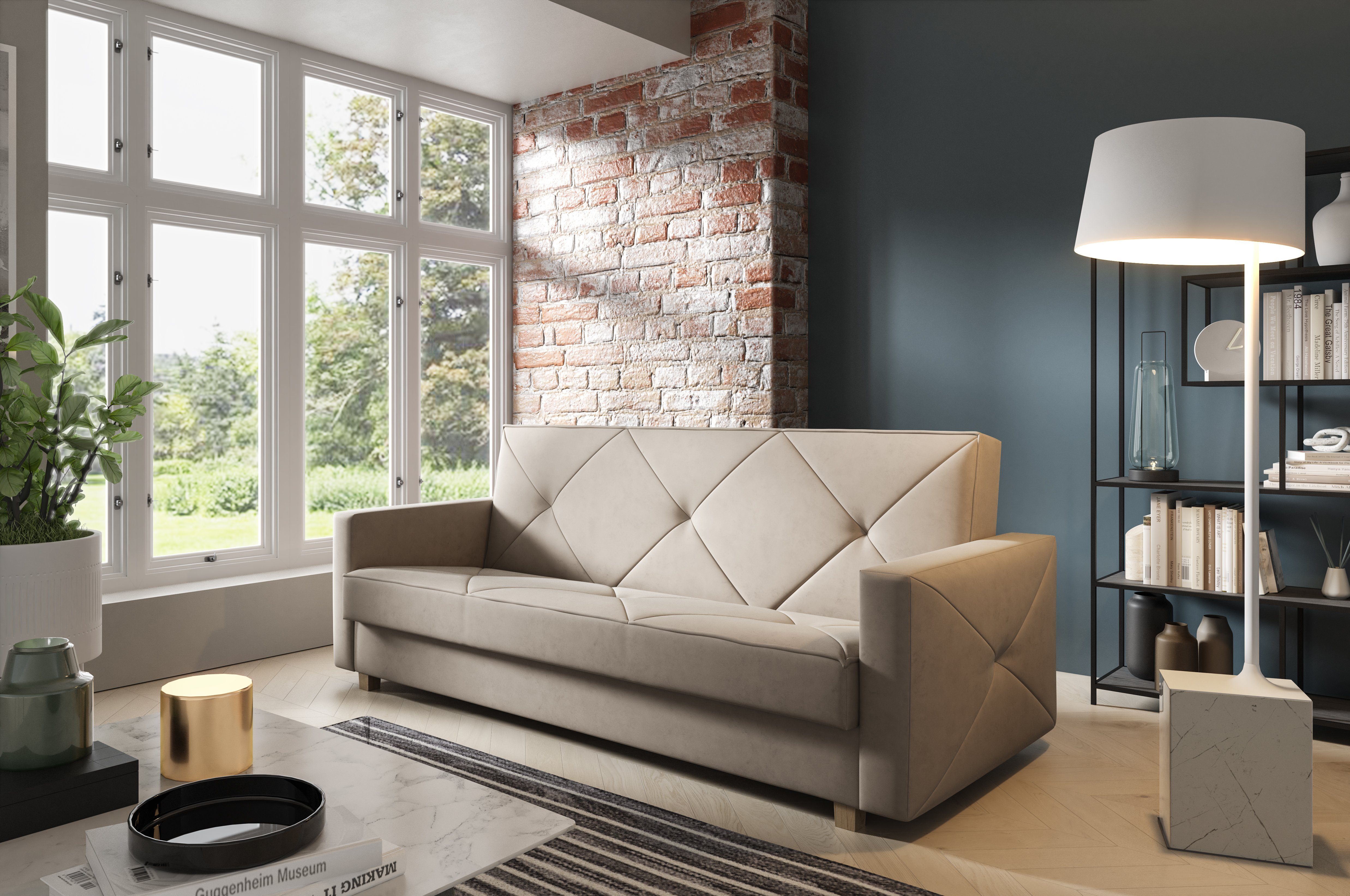 MOEBLO Schlafsofa PRETORIA, Couch Schlafsofa Bettsofa günstig online kaufen