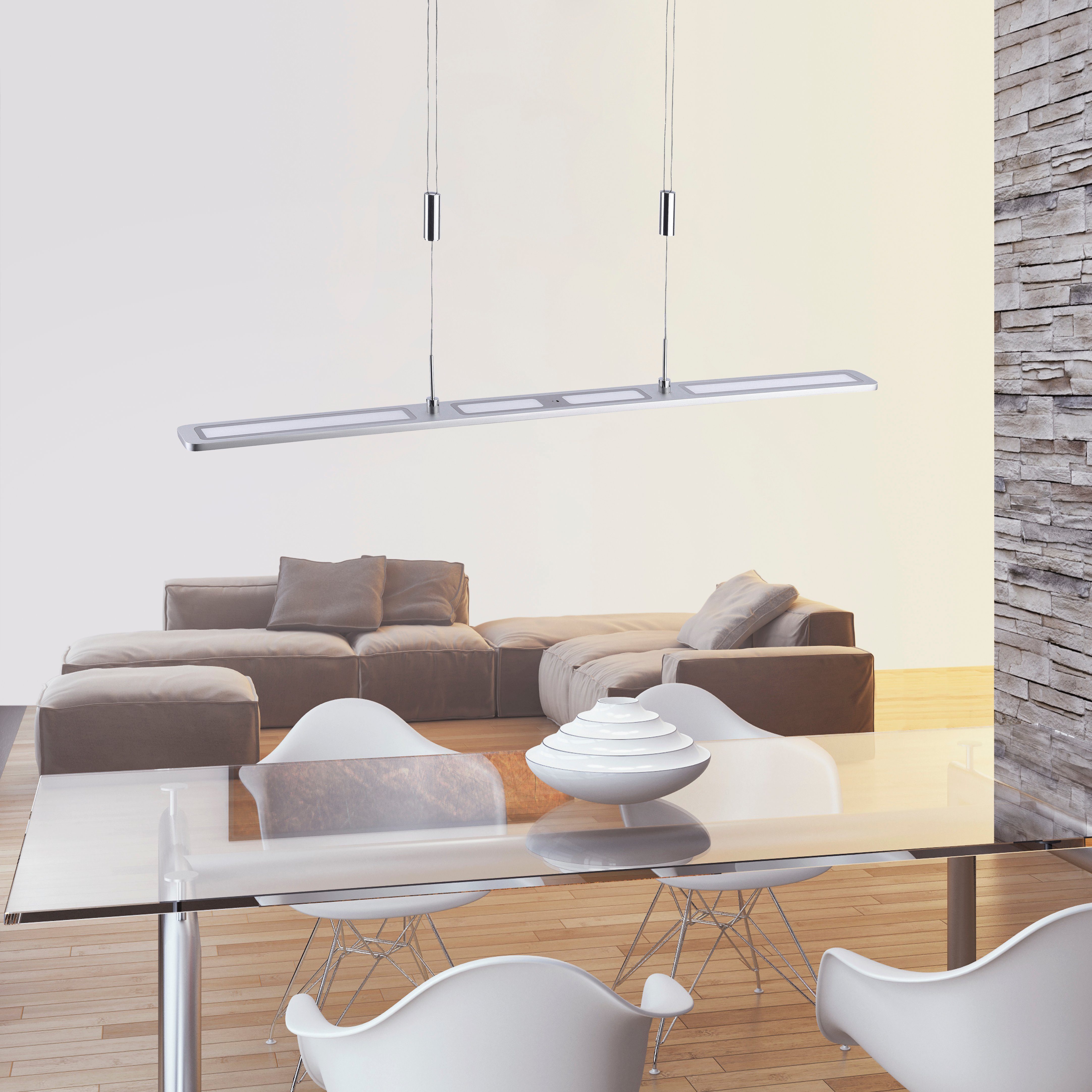 Paul Neuhaus Pendelleuchte NIKA, LED fest integriert, warmweiß - kaltweiß, LED, CCT - tunable white, dimmbar über Sensordimmer, Schalter