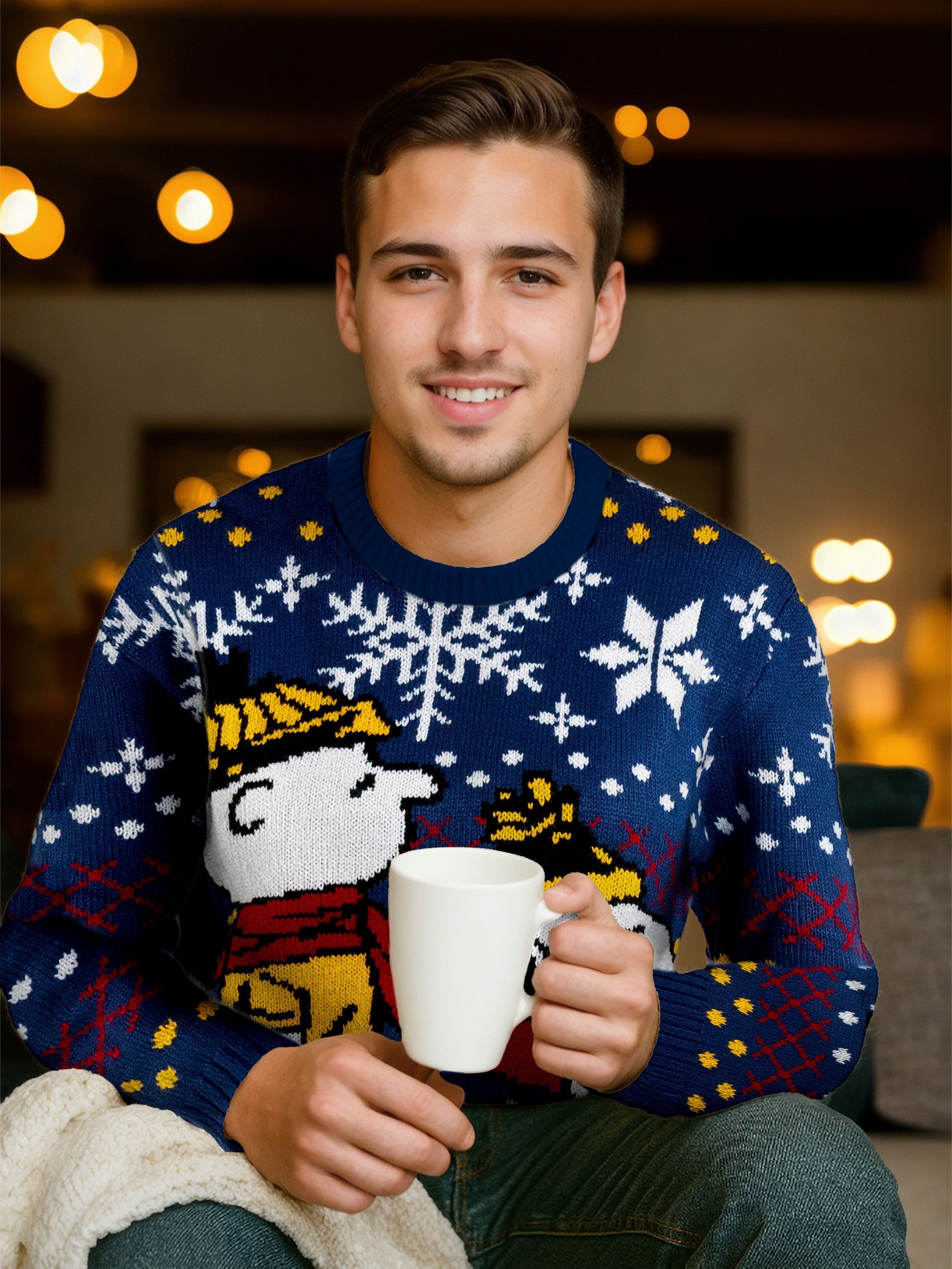 United Labels® Weihnachtspullover Peanuts Snoopy - Winter Ugly Sweater