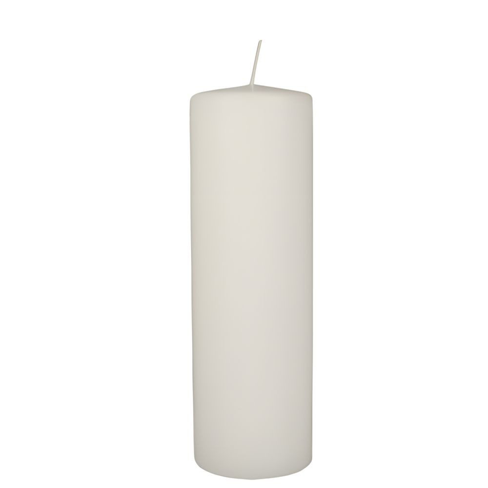 PAPSTAR Stumpenkerze Stumpenkerze Ø 80 mm, 250 mm weiss mit Flachkopf