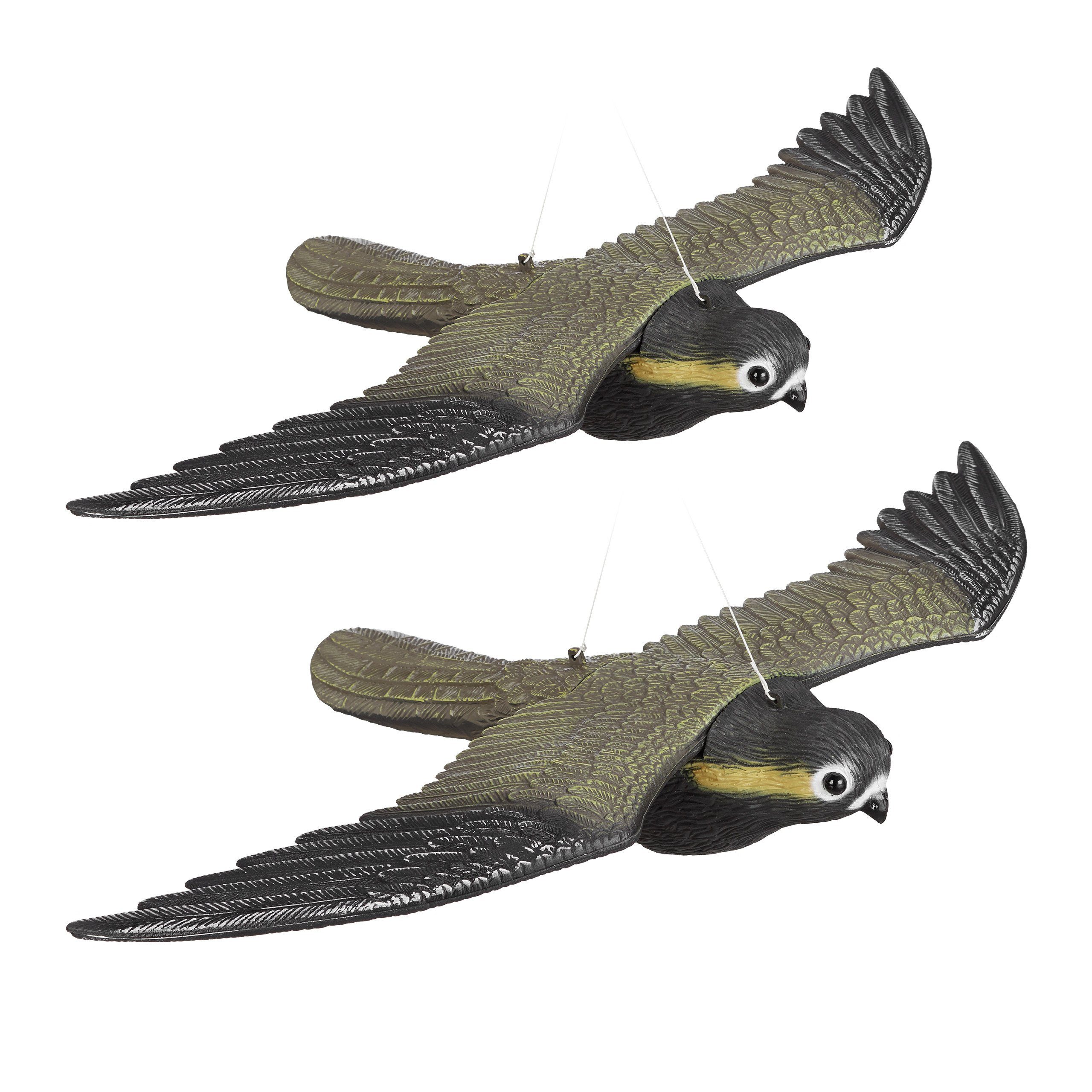 relaxdays Gartenfigur 2 x Raubvogel Attrappe günstig online kaufen