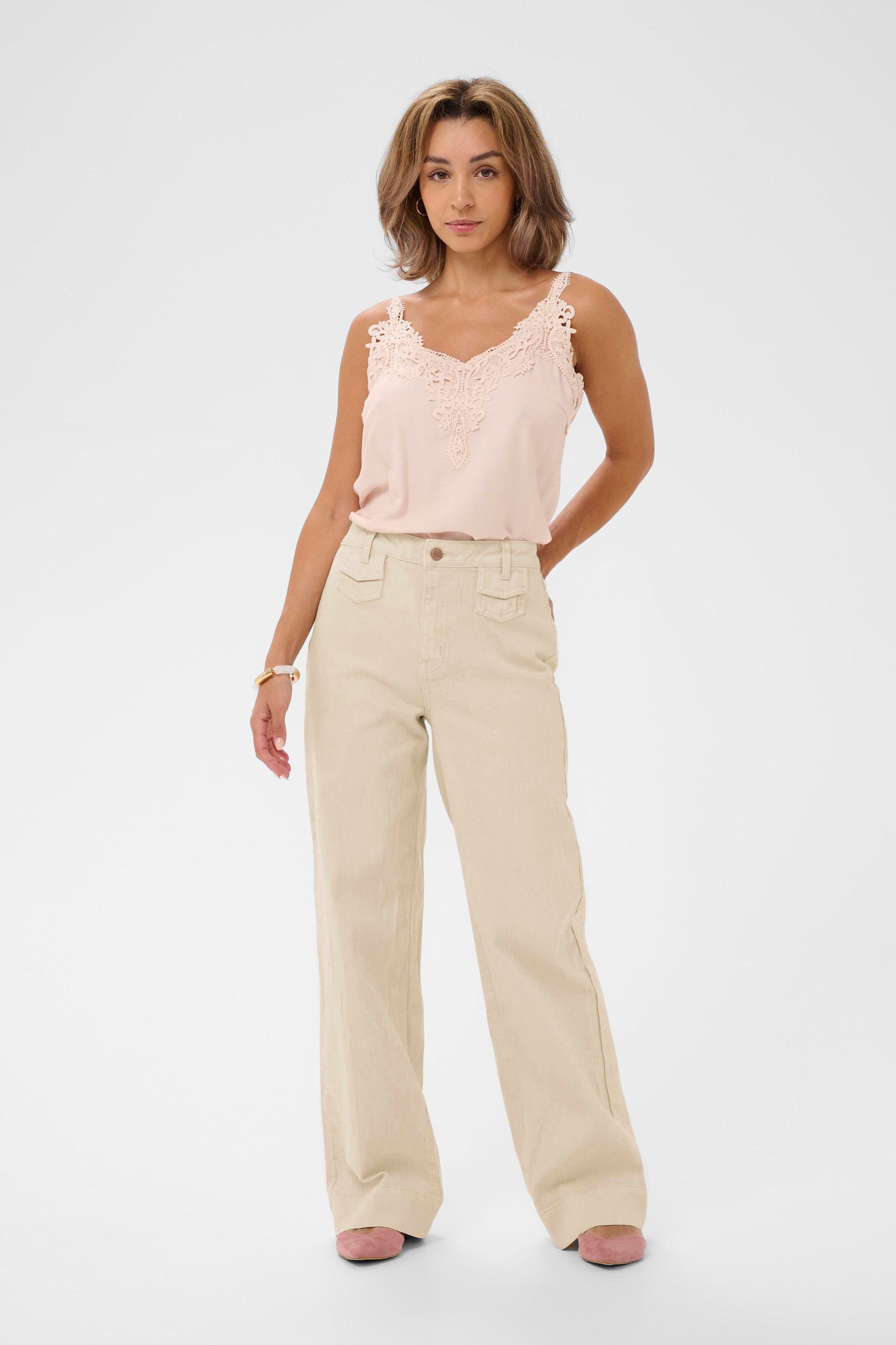 Cream Stoffhose Casual Hose CRTilde