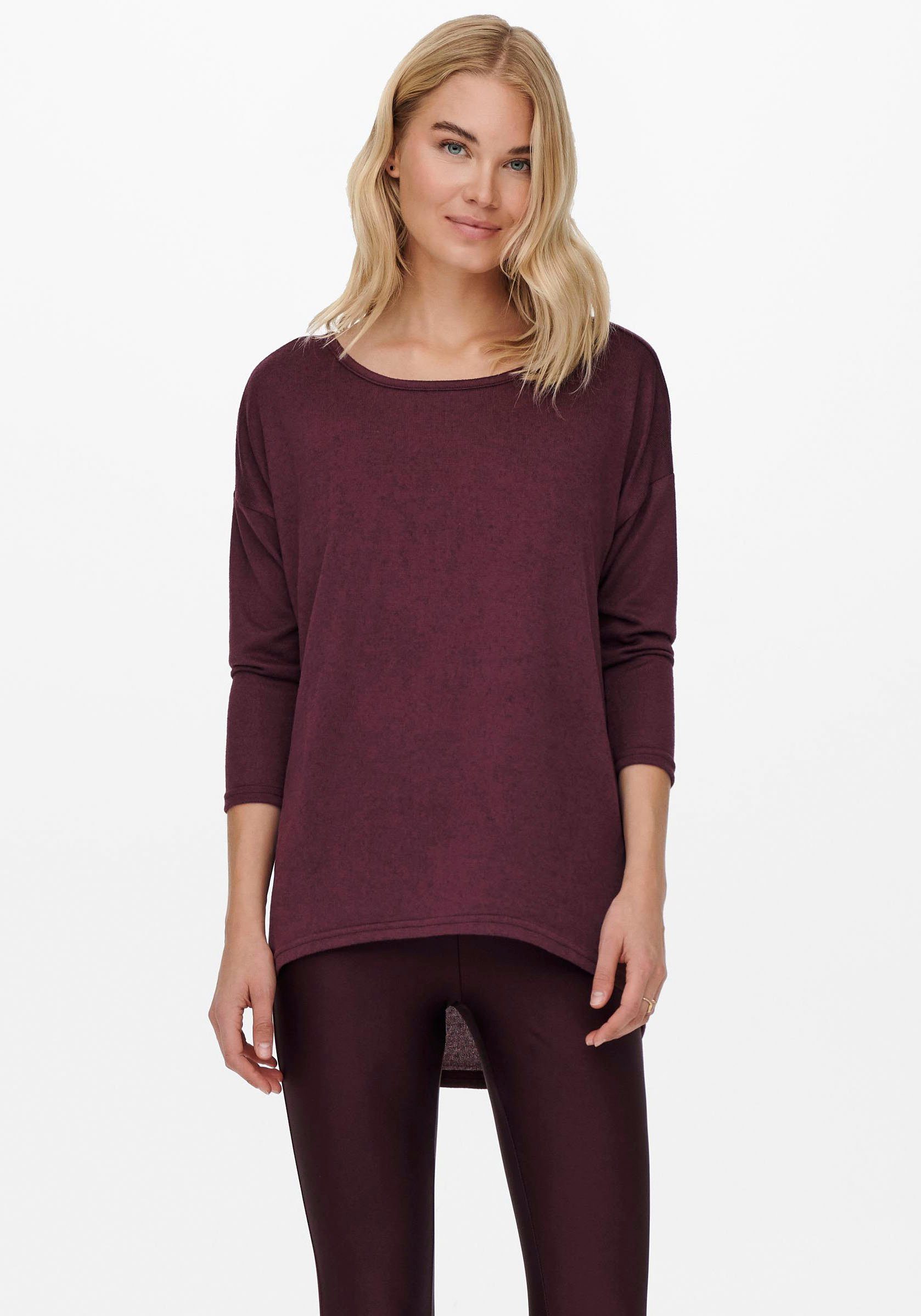 ONLY 3/4-Arm-Shirt ONLELCOS 4/5 SOLID TOP MELANGE Royale Port