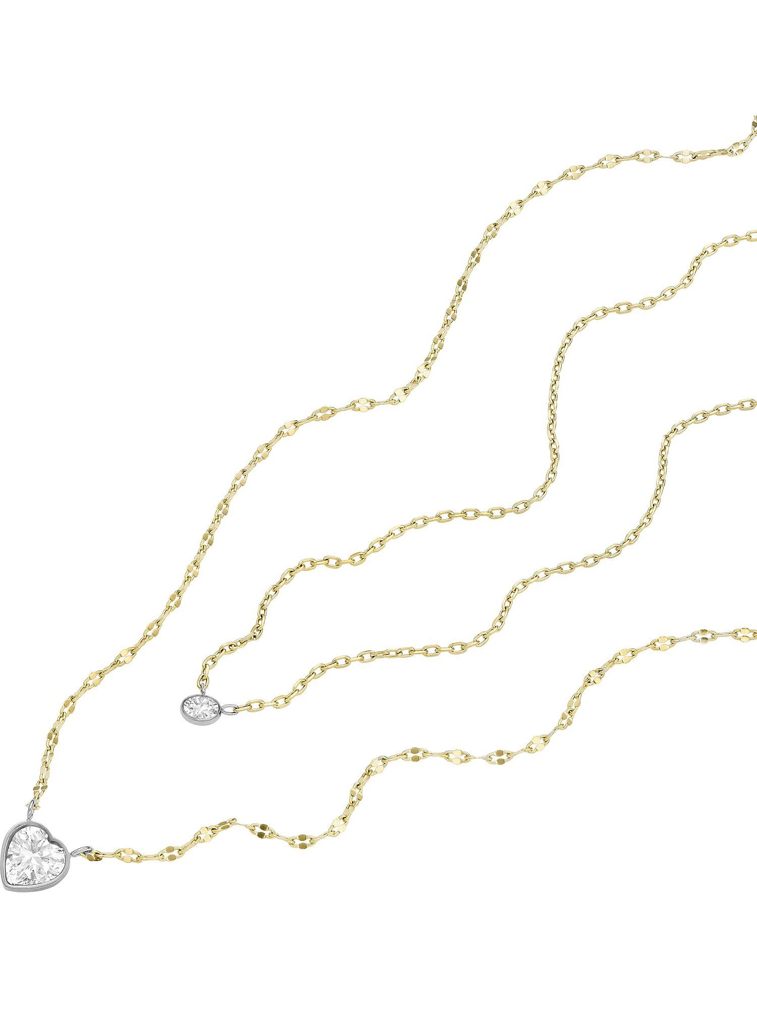 Fossil Collier Fossil Damen-Kette Edelst...