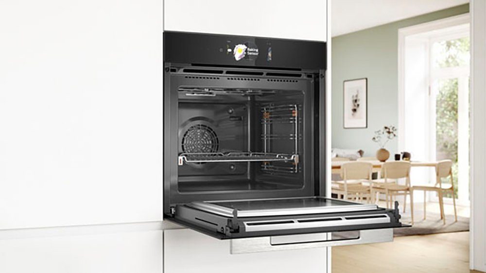 BOSCH Backofen mit Mikrowelle Serie 8 HMG778NB1, mit 1-fach-Teleskopauszug, Pyrolyse-Selbstreinigung – Bild 5 von 5