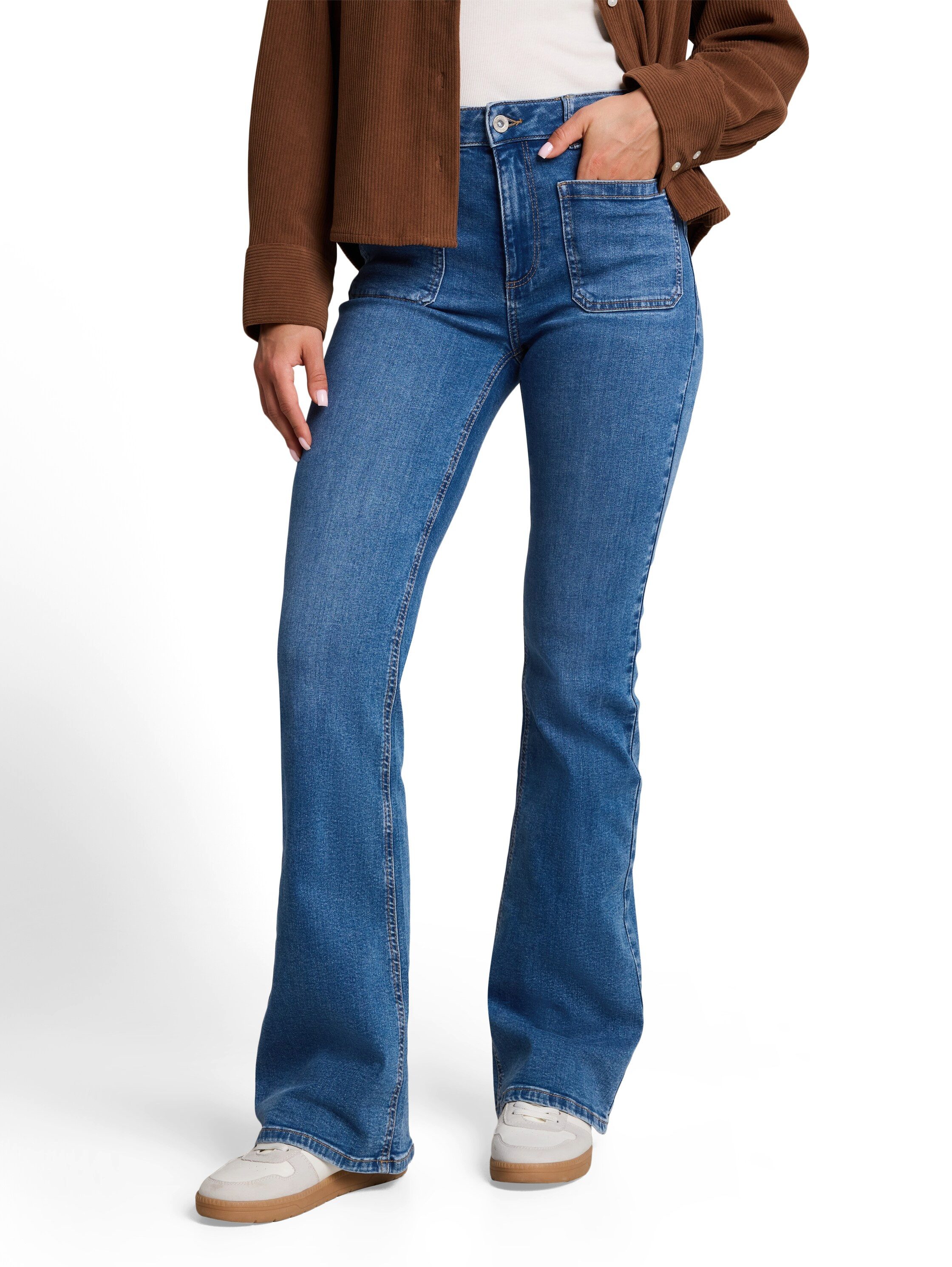 TOM TAILOR Bootcut-Jeans STELLA Bootcut mit Stretch