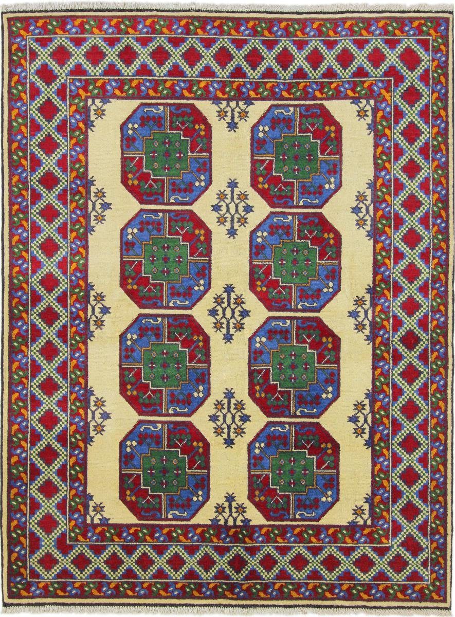 Orientteppich Afghan Akhche 153x202 Handgeknüpfter Orientteppich, Nain Trading, rechteckig, Höhe: 6 mm