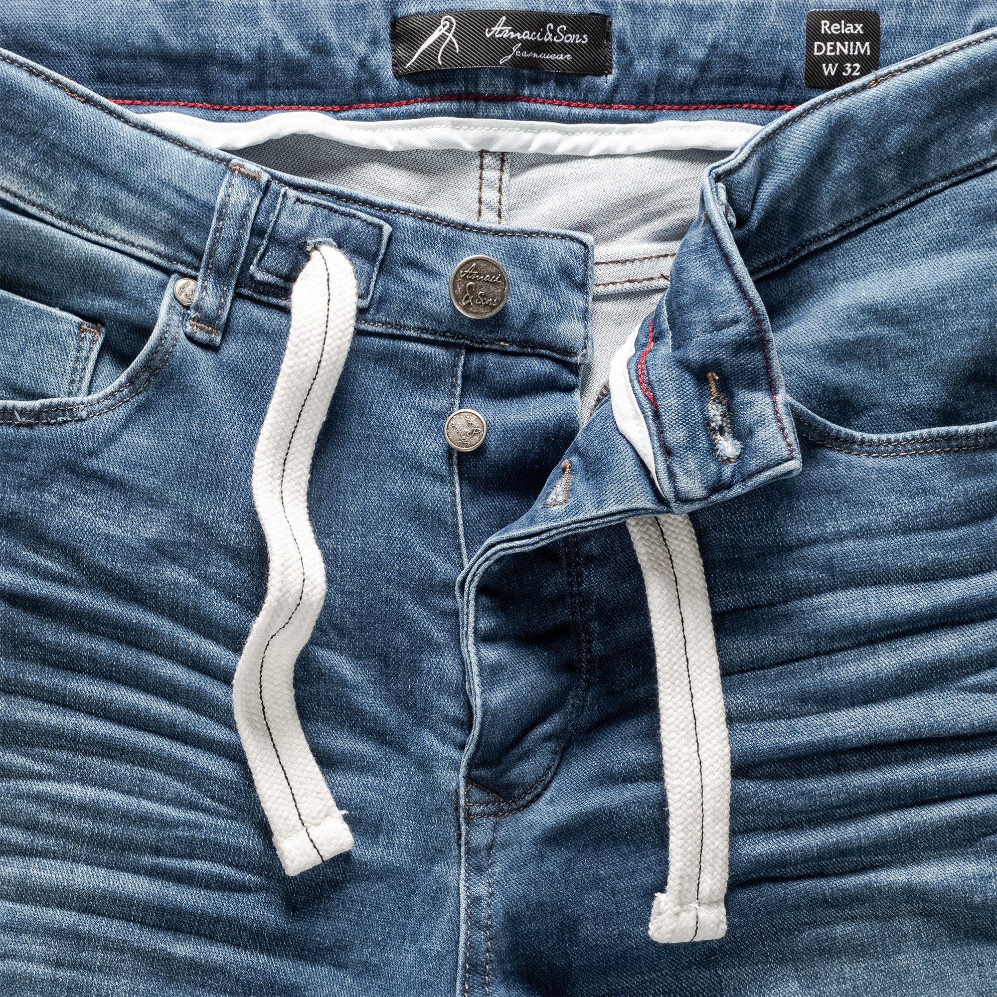 Amaci&Sons Jeansshorts SAN JOSE Destroyed Jeans günstig online kaufen