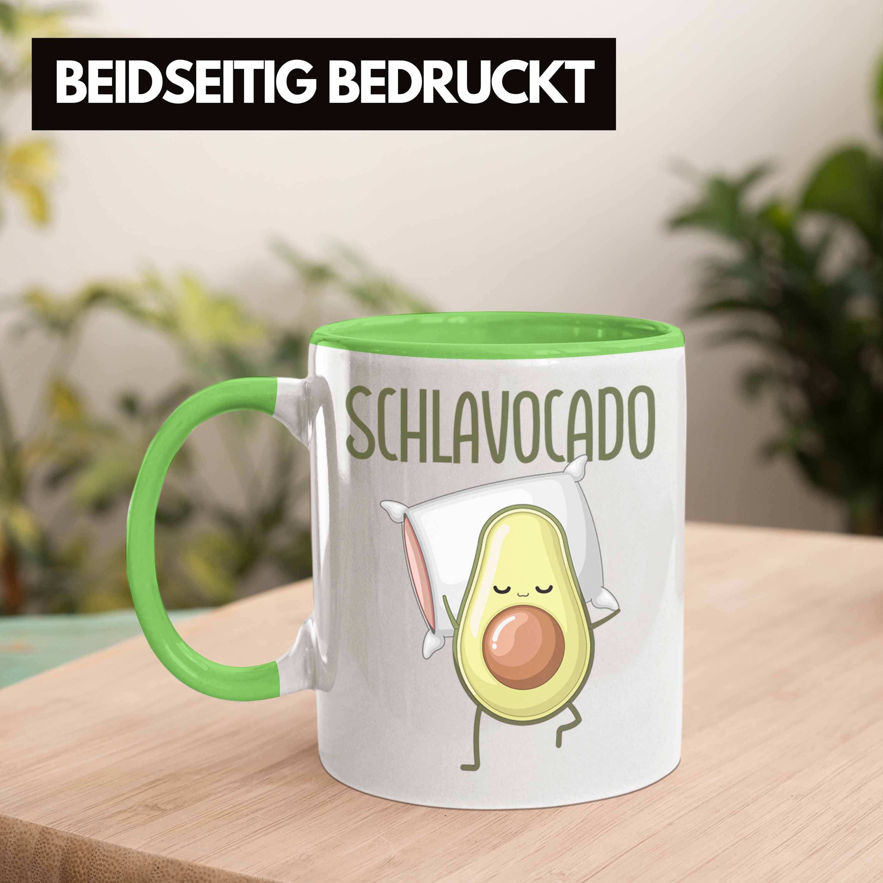 Mittagsschlaf-Liebhaber Lustige Avocado-Motiv Trendation Tasse Grün Geschenk Tasse Nap