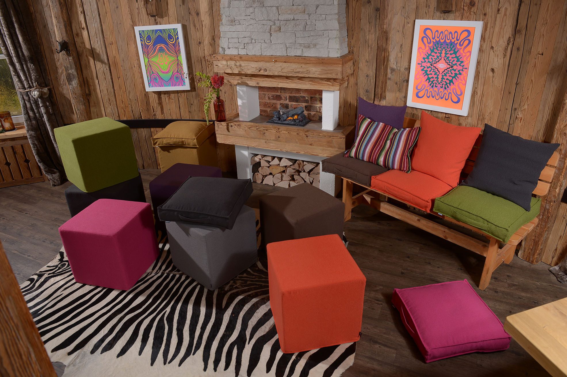 H.O.C.K. Sitzhocker H.O.C.K. Livigno Cube / Sitzwürfel 45x45x45cm, Hocker, Barhocker & Sitzhocker, Pouf, Badhocker, Wohnzimmer Hocker