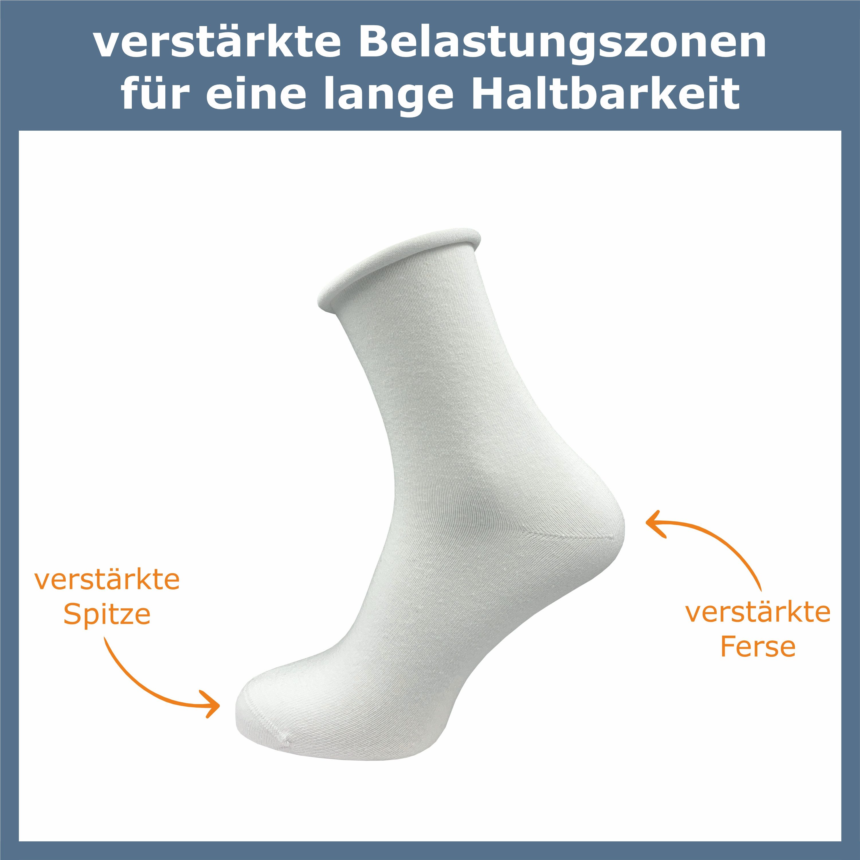 GAWILO Diabetikersocken für Damen mit Rollrand - Ohne drückende Naht & ohne Gummidruck (6 Paar) Venensocken aus atmungsaktiver Baumwolle - in schwarz & bunt – Bild 5 von 5