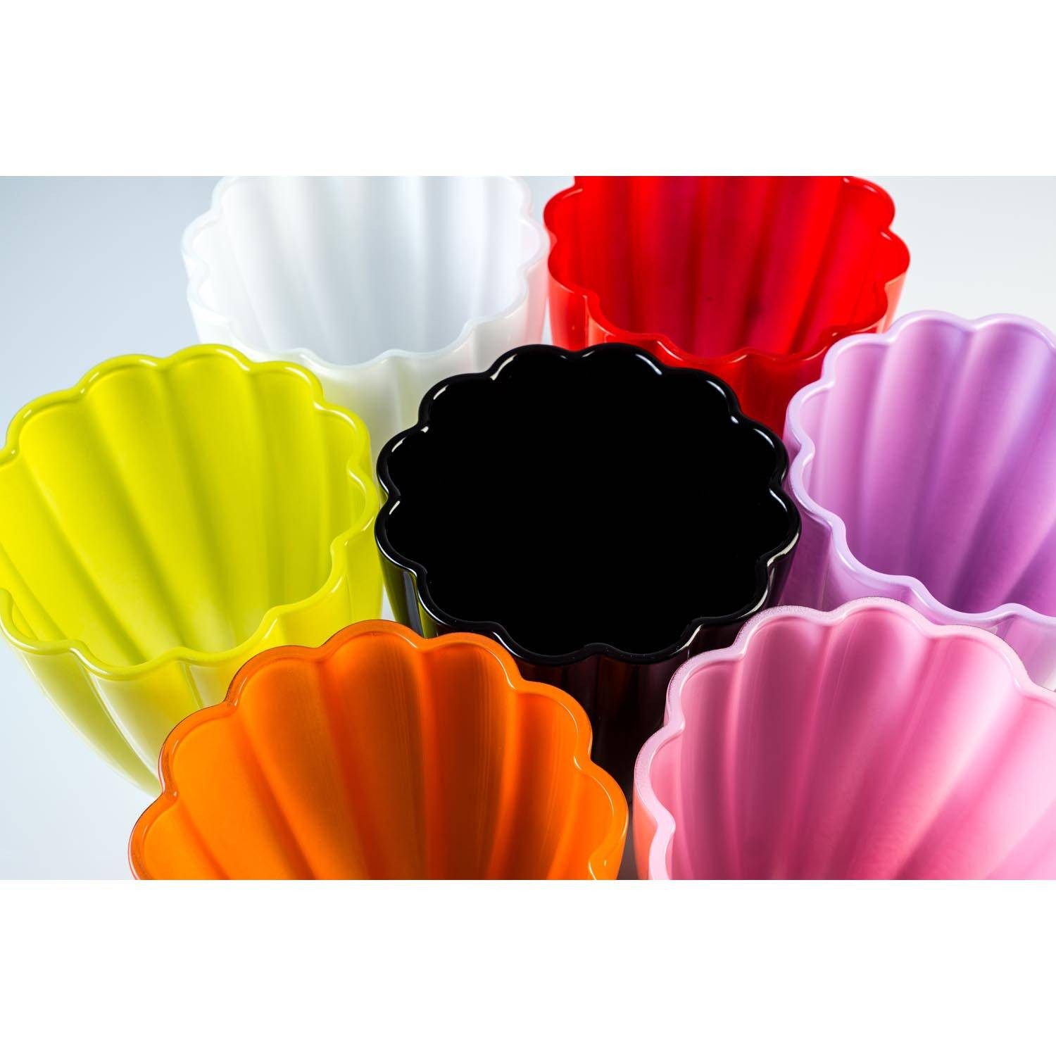 INNA-Glas Tischvase Kleine Glasvase - Tischvase BEA, lila, 17cm, Ø 14cm - Blumenvase