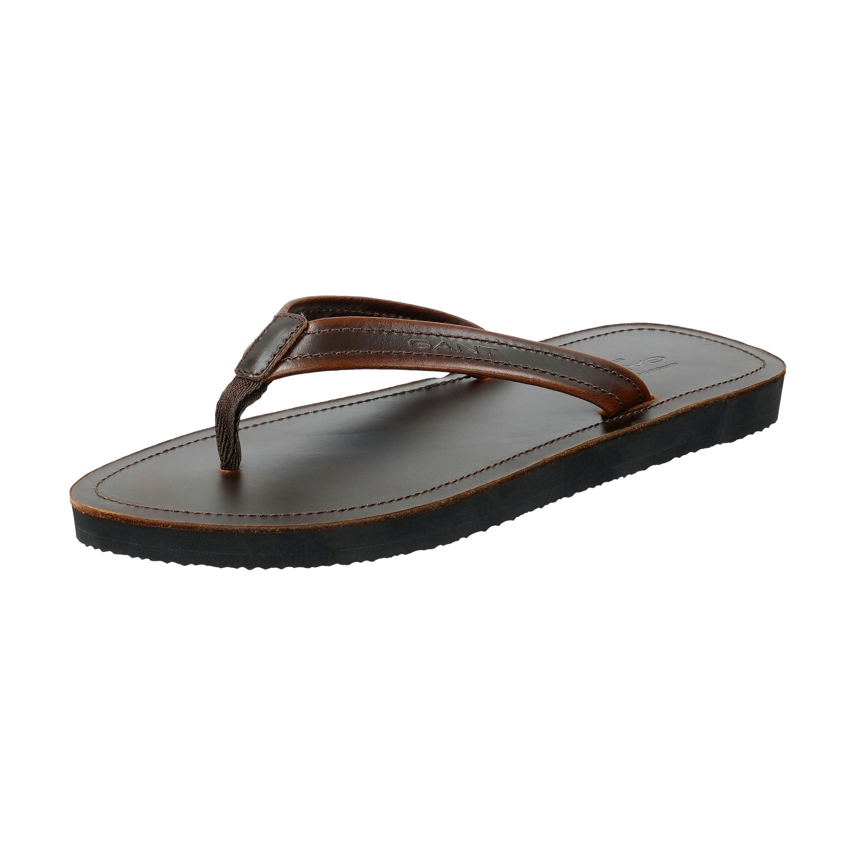 Gant Brodale Zehentrenner Sommerschuh, Strandschuh, Slides, Flats mit Leder günstig online kaufen