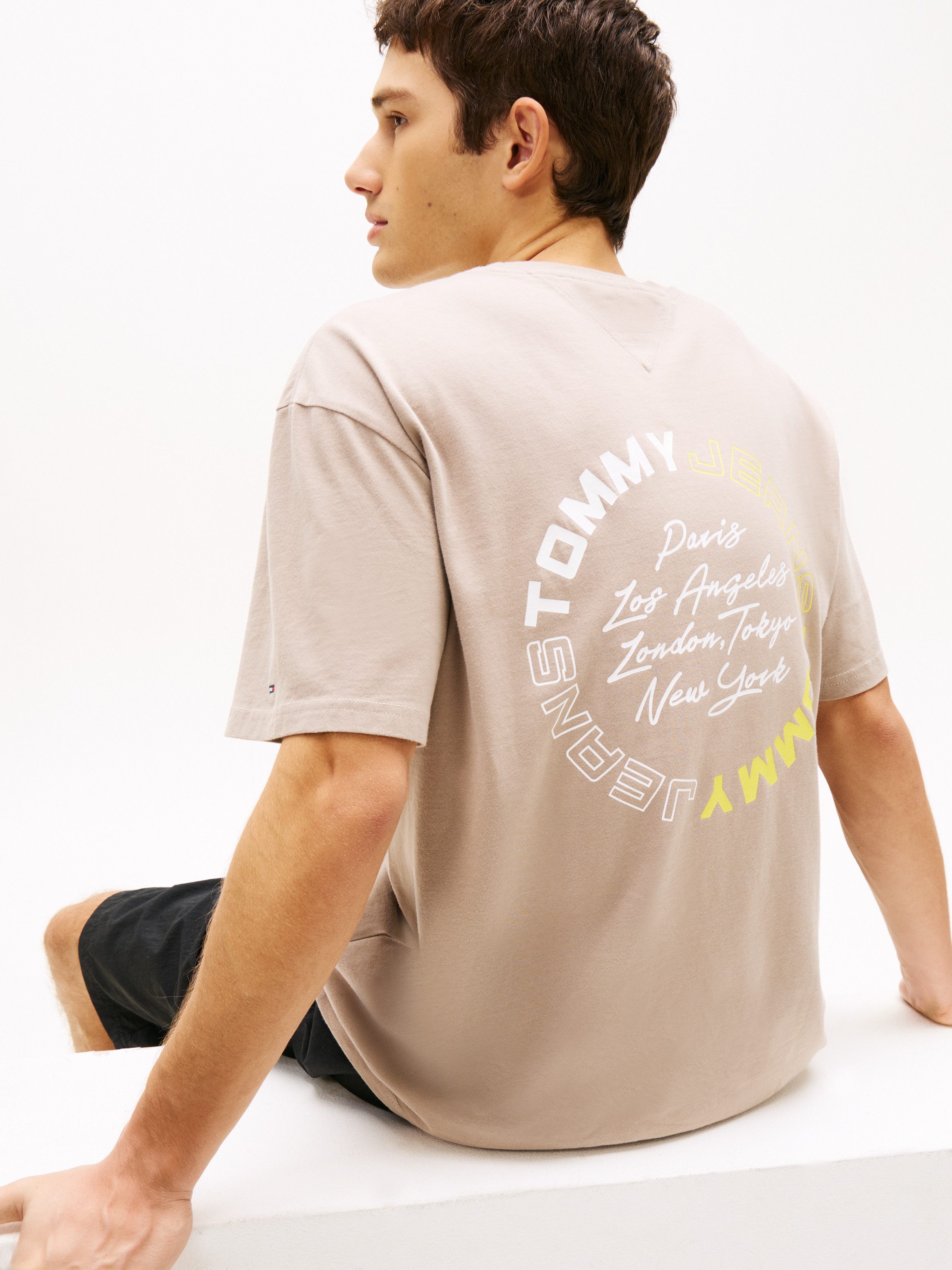 Tommy Jeans T-Shirt TJM RELAXED SIGN CIRCLE mit Markenprint günstig online kaufen