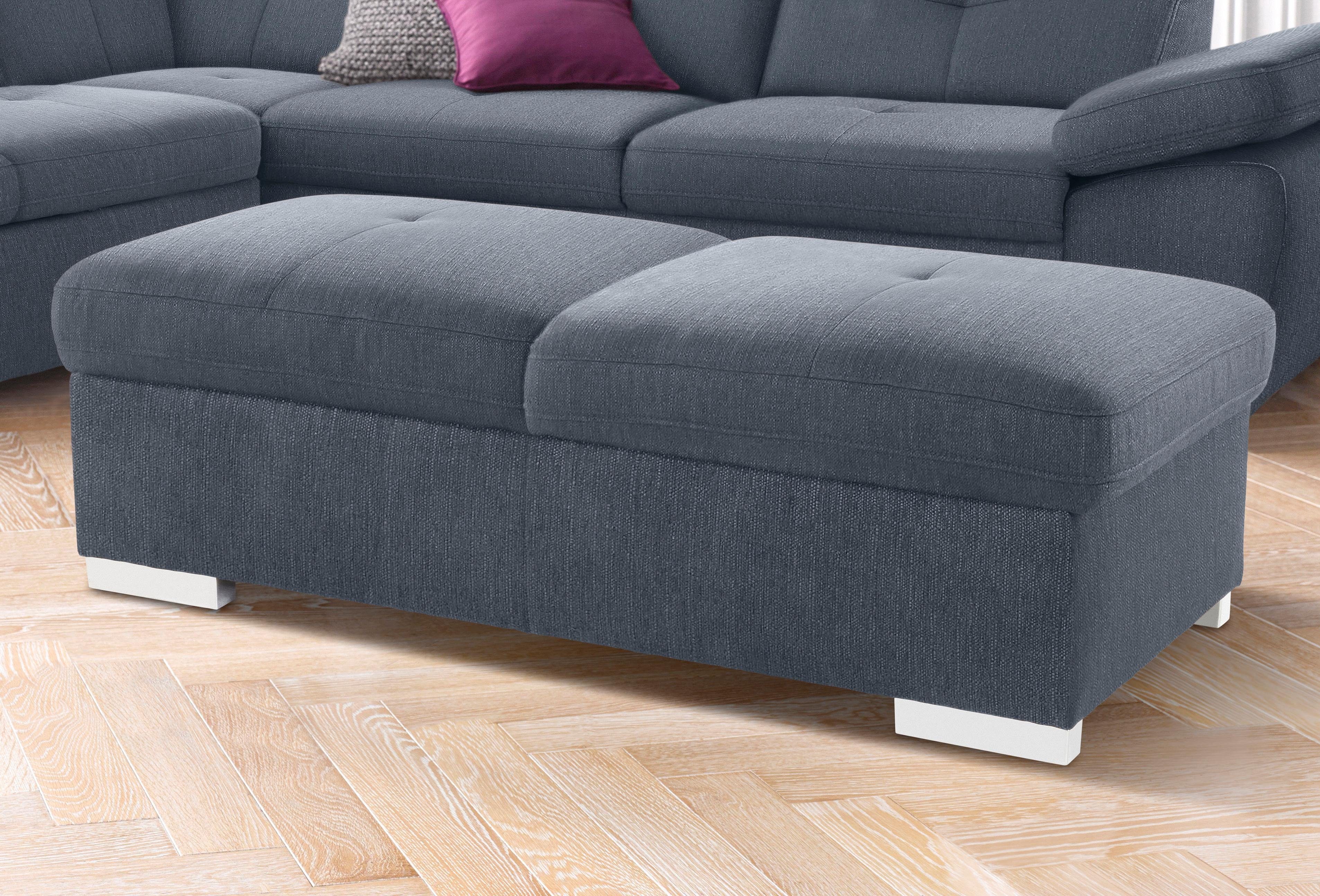 exxpo - sofa fashion Hocker Spring Bankhocker, guter Sitzkomfort und tolle Verarbeitungsdetails, aus Luxus-Microfaser +Simply Clean - für besonders einfache Reinigung!