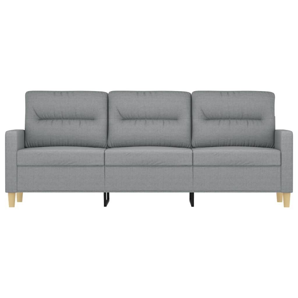 180 Sofa Stoff 3-Sitzer-Sofa vidaXL Hellgrau cm