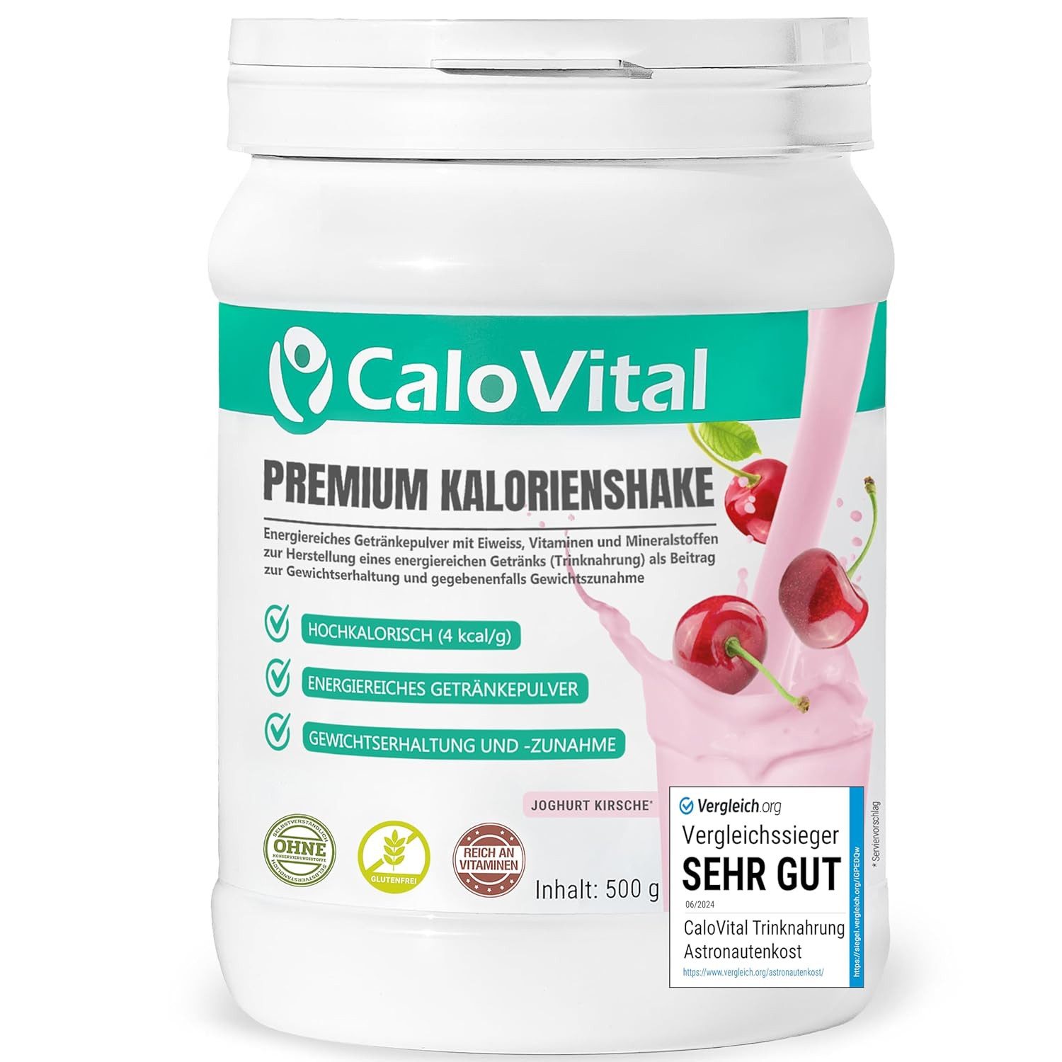 Zunehmen hochkalorische Trinknahrung Gewichtszunahme CaloVital 500g Pulver