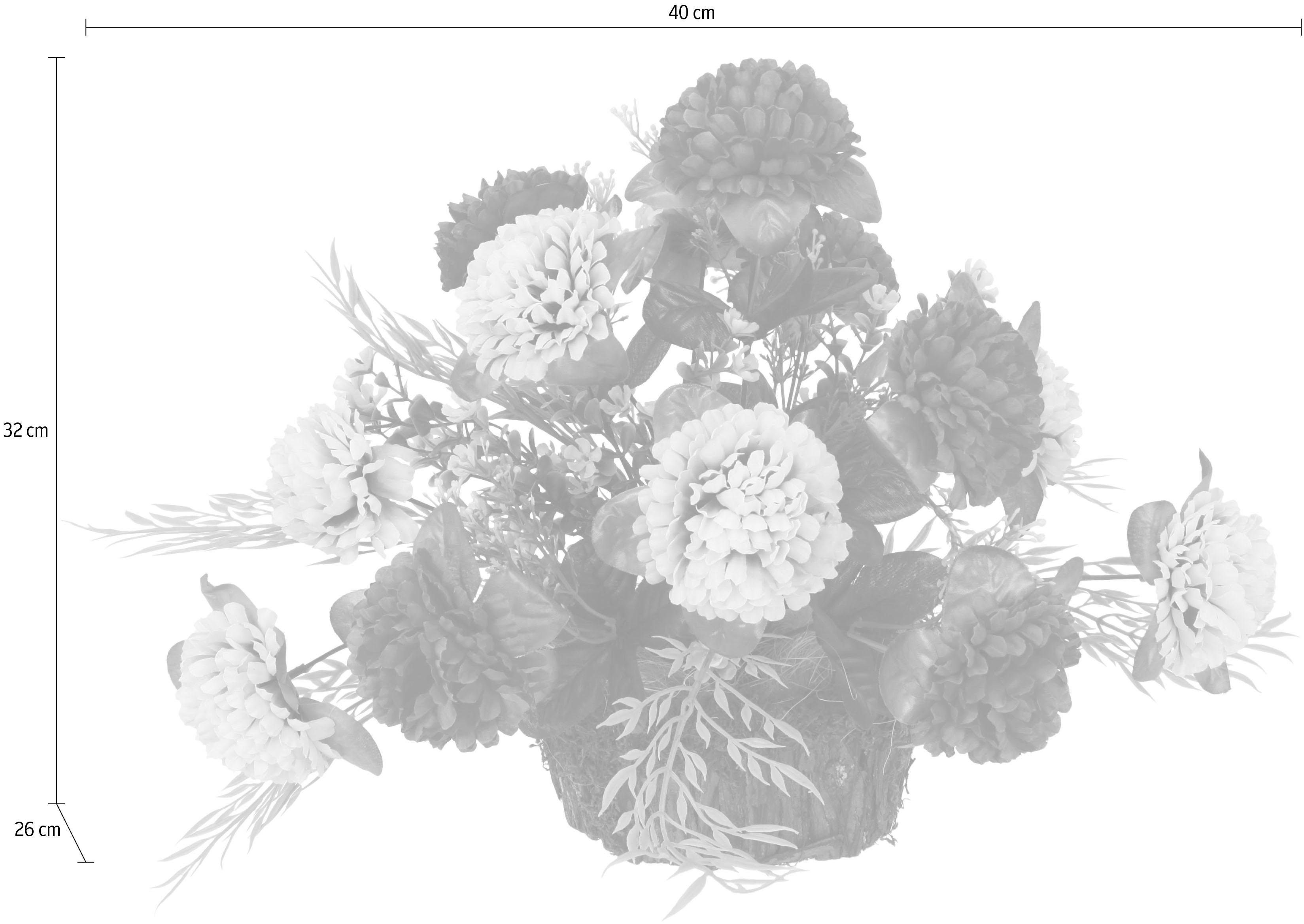 Kunstpflanze Chrysanthemen, I.GE.A., Höhe 32 cm, Arrangement im Topf