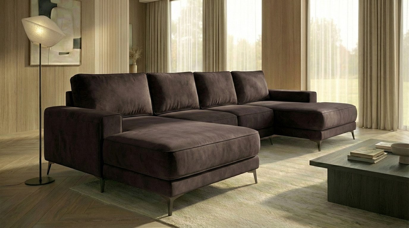 A&J MöbelLand GmbH Ecksofa VALTOR mit Schlaffunktion, Bonellfederkern und Bettkasten, TOP ANGEBOT!