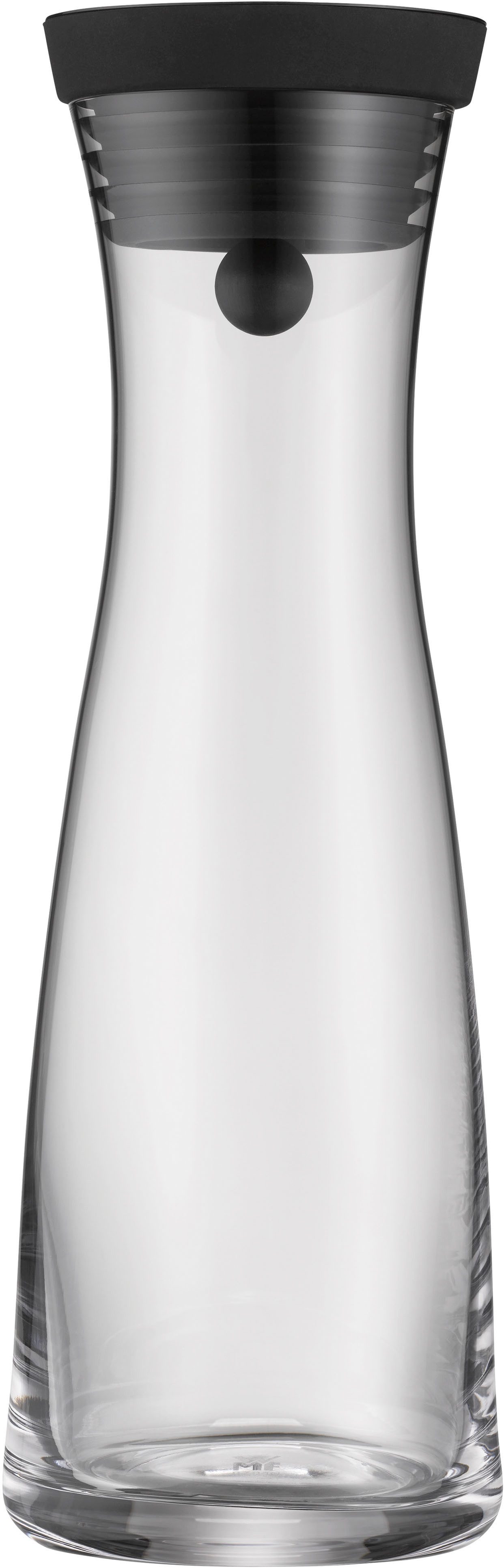 WMF Wasserkaraffe Basic für Kalt- und Warmgetränke, Silikonrand, 1 l Fassungsvermögen, Close-Up-Verschluss ink. integriertem Sieb, spülmaschinengeeignet
